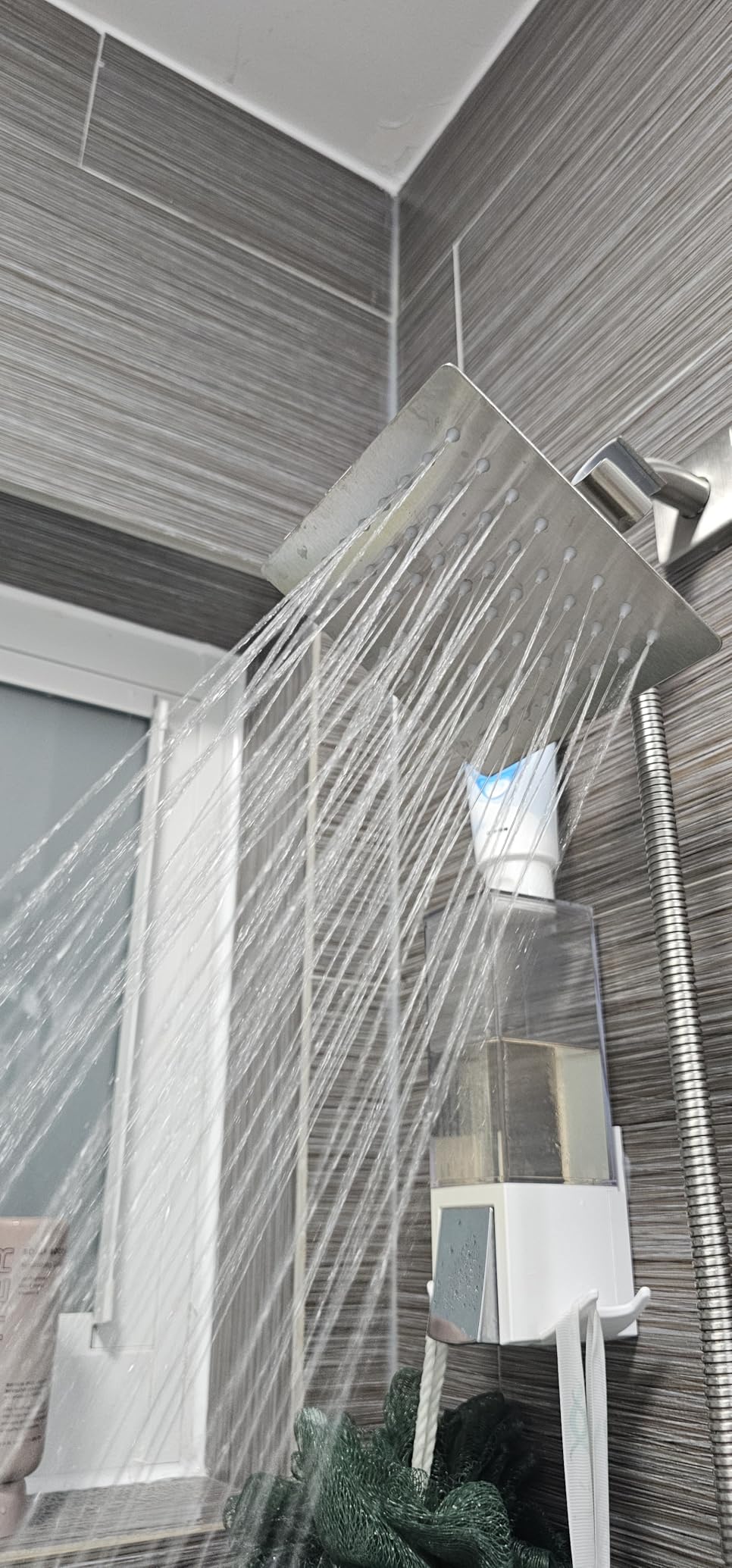 NearMoon Rain Shower Head, High Flow Stainless Steel Square Rainfall Shower, High Pressure Design (8 Inch, Chrome Finish) customer photo 1