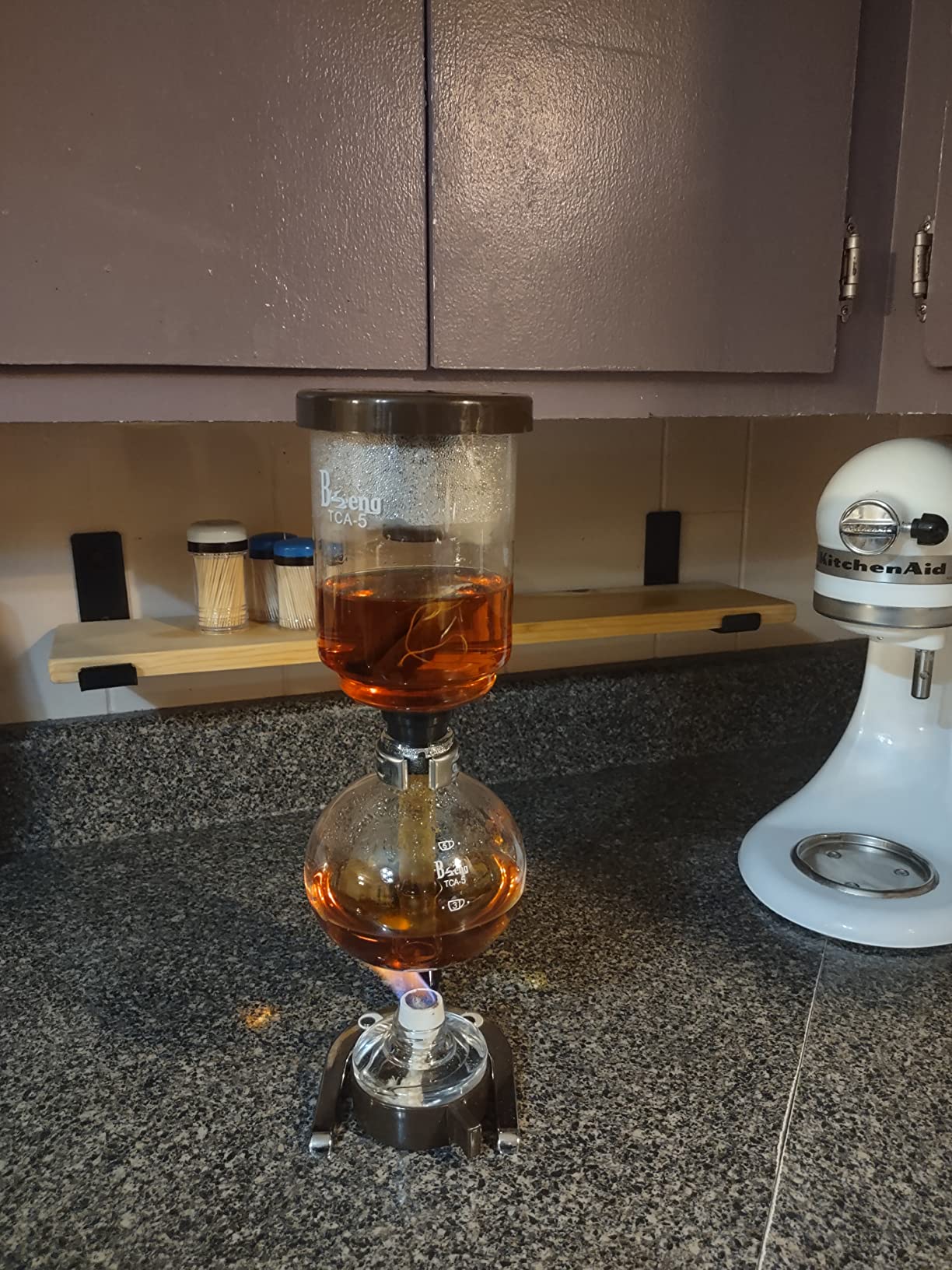 YUCHENGTECH Syphon Coffee Maker Tabletop Glass Siphon Pot Glass Technica Siphon Vacuum Coffee Maker (3 Cups/360ml) customer photo 1