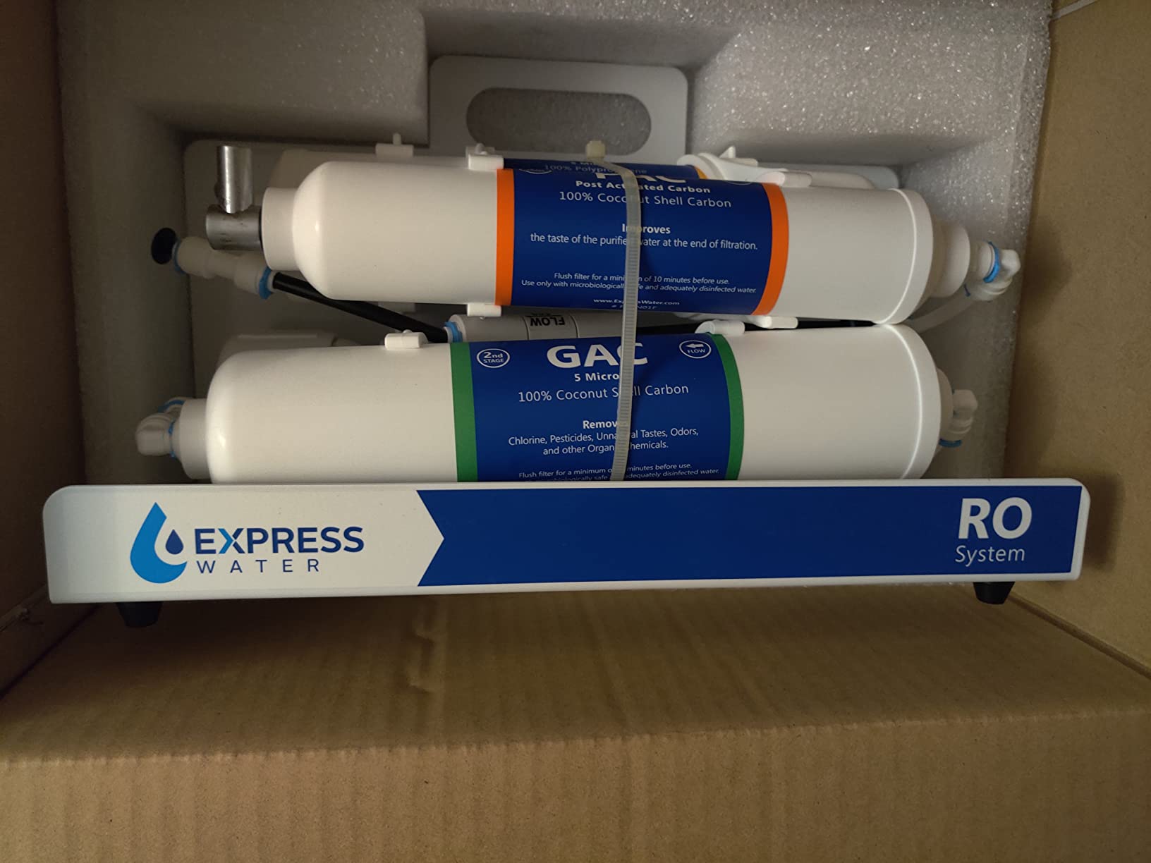Express Water Countertop Reverse Osmosis Water Filtration System, White | Removes 99.99% of Major Contaminants, Easy 4-Point Installation, Low Maintenance Filter, Model EZRO5 customer photo 1