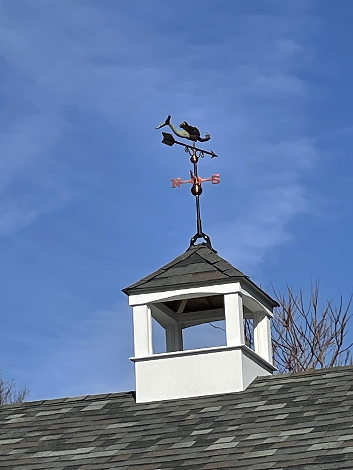 Little Mermaid Weathervane - Pure Copper Hand Finished Patina by Good Directions customer photo 1