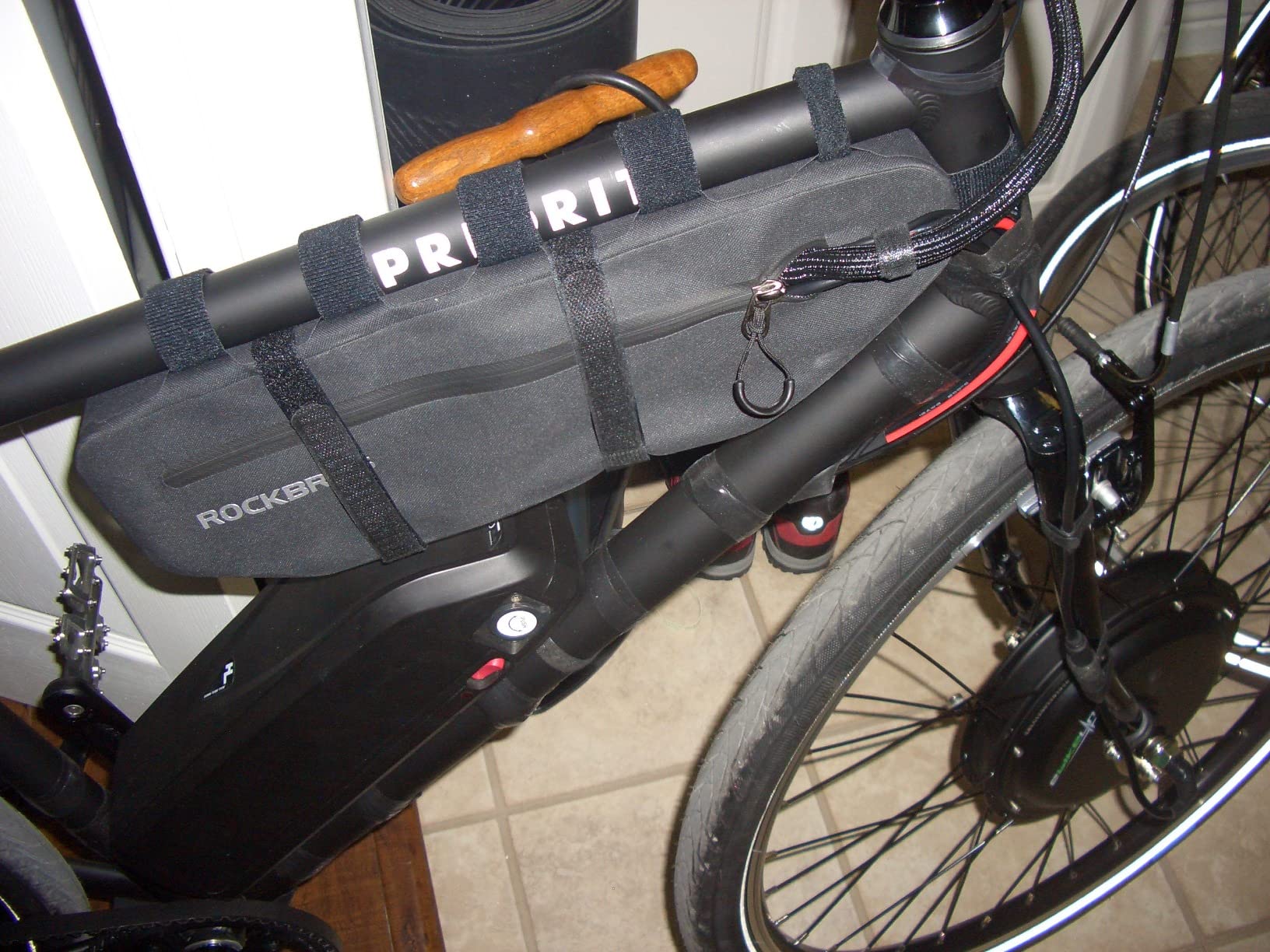 ROCKBROS Bike Frame Bag 840D Nylon Waterproof Bike Triangle Bag Bicycle | Under Top Tube Corner Pouch Storage Bag Double Bag Design with Reflective Logo for Cycling Accessories customer photo 1
