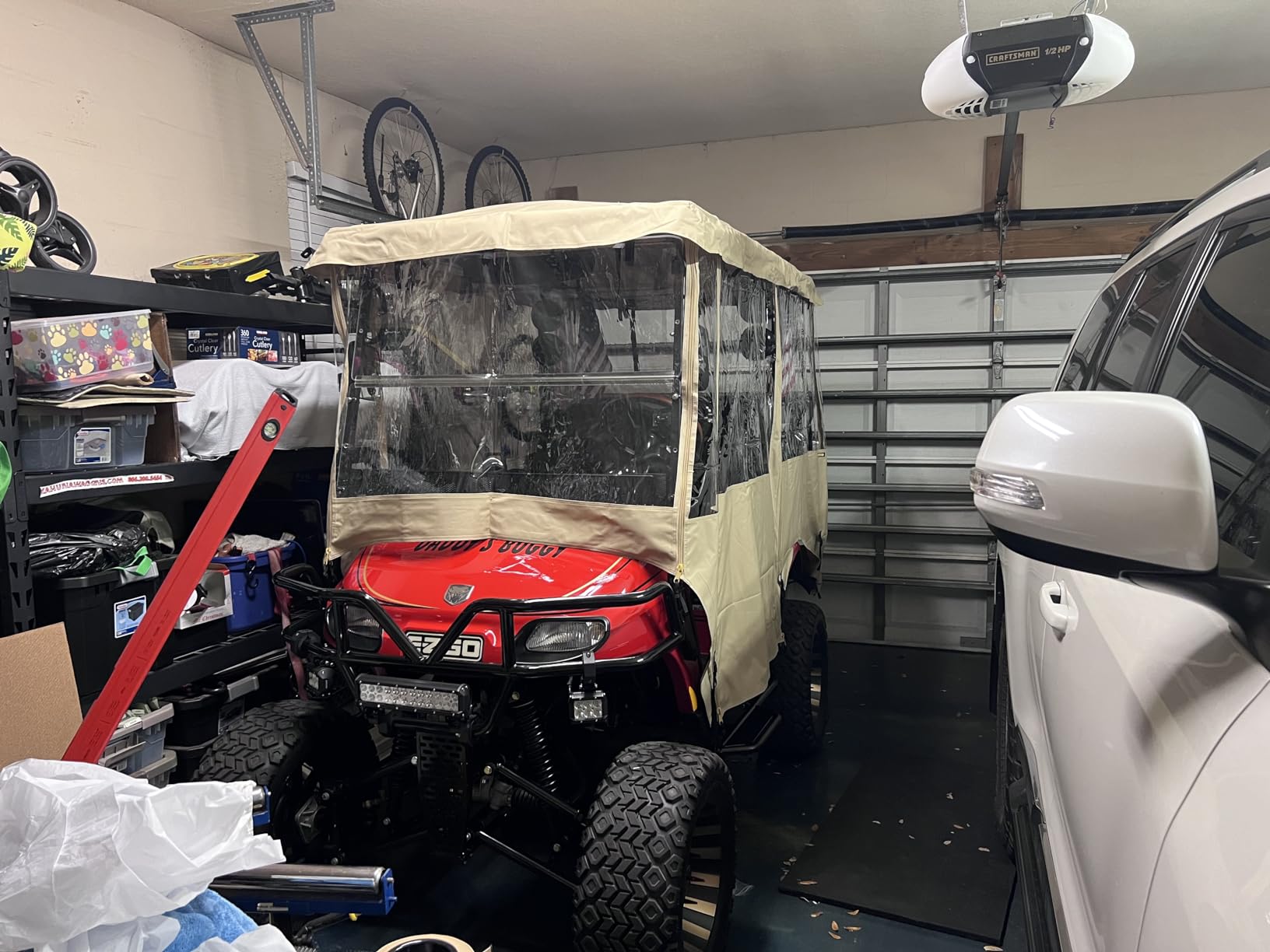Happybuy Golf Cart Enclosure, 4-Person Golf Cart Cover, 4-Sided Fairway Deluxe, 300D Waterproof Driving Enclosure with Transparent Windows, Fit for EZGO, Club Car, Yamaha Cart customer photo 1