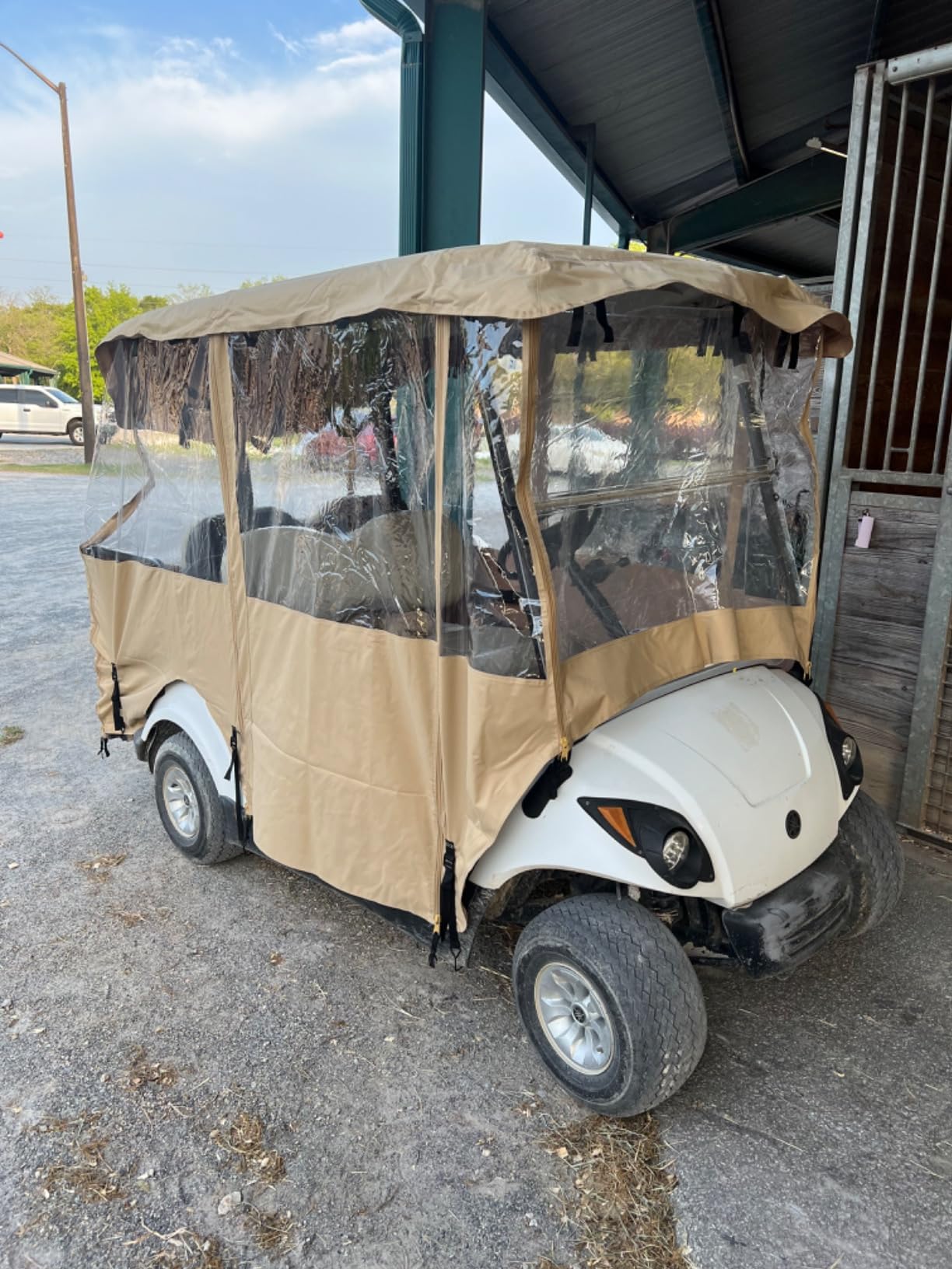 Happybuy Golf Cart Enclosure, 4-Person Golf Cart Cover, 4-Sided Fairway Deluxe, 300D Waterproof Driving Enclosure with Transparent Windows, Fit for EZGO, Club Car, Yamaha Cart customer photo 2