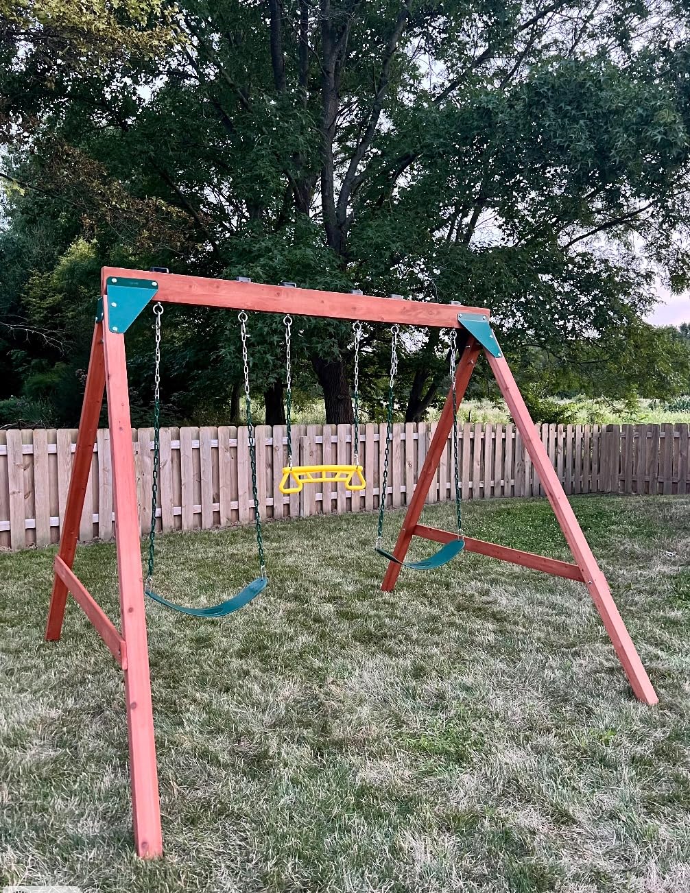 Swing-N-Slide PB 8360 Ranger Wooden Swing Set with Swings, Brown (Amazon Exclusive) customer photo 1