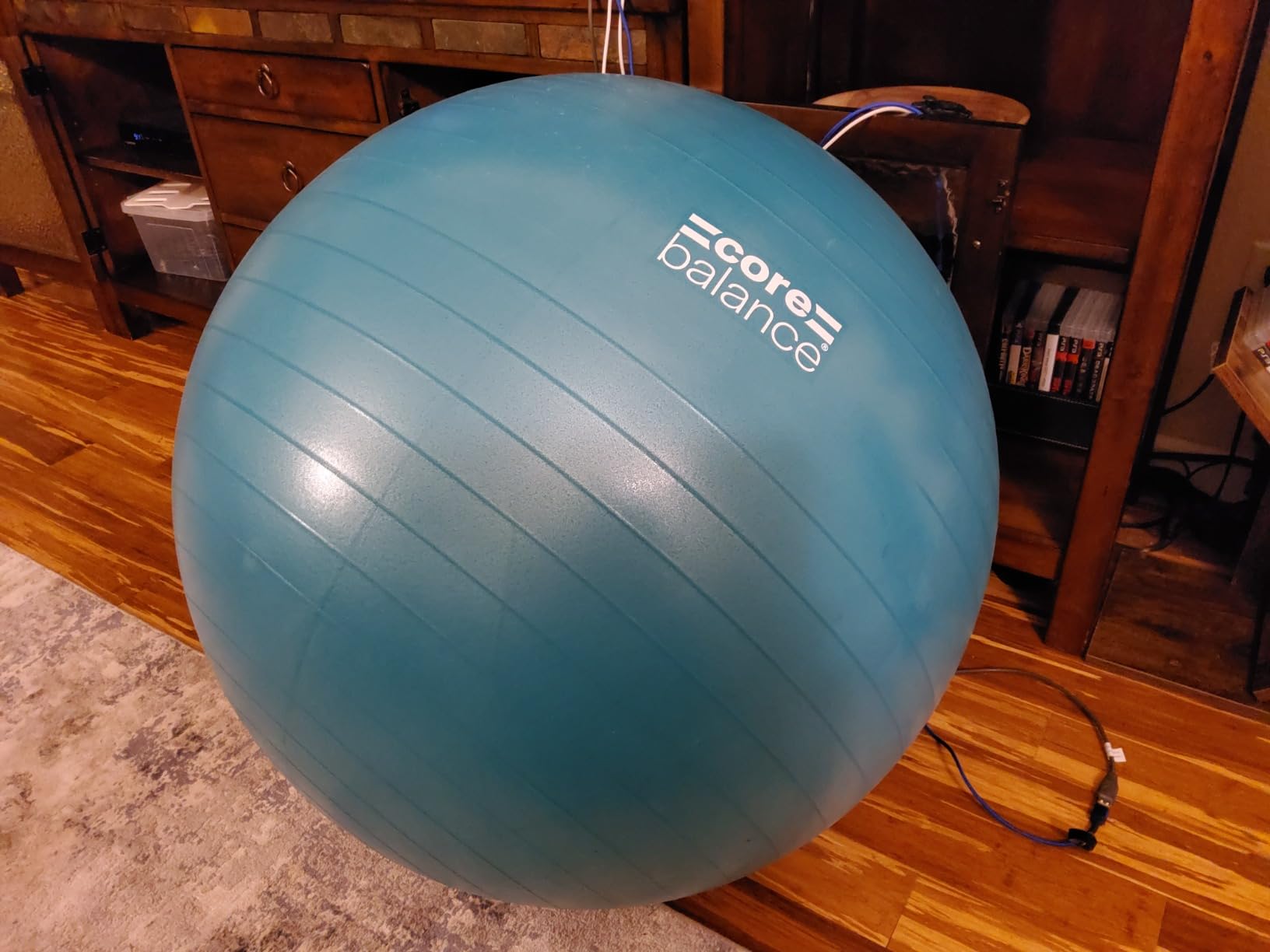 Core Balance Exercise Ball, Stability Ball for Yoga, Pilates and Fitness, Gym Ball for Home Gym and Office Chair, Training, Physical Therapy, Anti Burst, Pump Included, 55cm 65cm 75cm 85cm customer photo 2