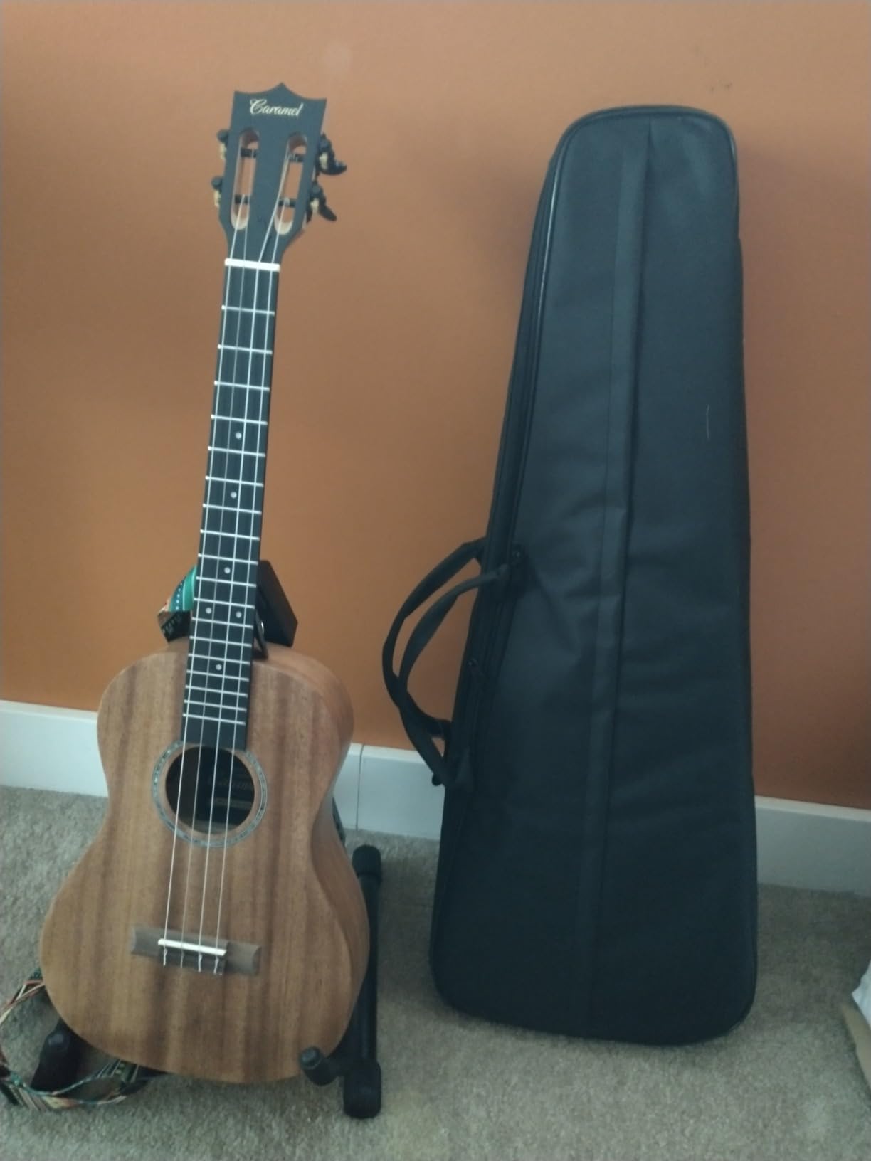 Caramel CB402 Baritone Electric All Solid Mahogany Wood Ukulele - 30'' Instrument Kit Small Hawaiian Guitar Beginner Starter Pack Bundle Gig bag, Strap, String Set customer photo 2