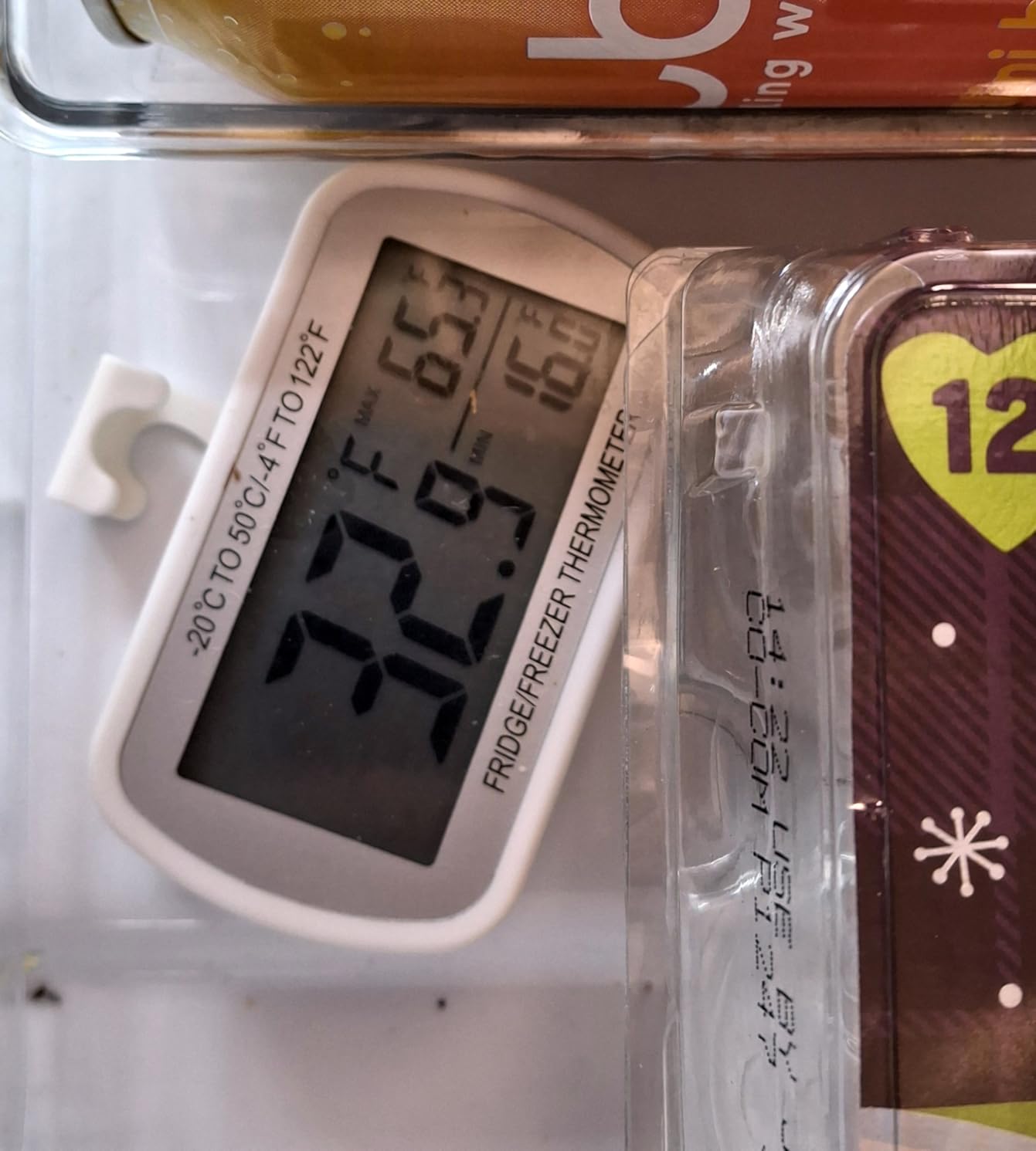 Waterproof Refrigerator Fridge Thermometer, Digital Freezer Room Thermometer, Max/Min Record Function Large LCD Screen and Magnetic Back for Kitchen, Home, Restaurants (2 Pack) customer photo 1