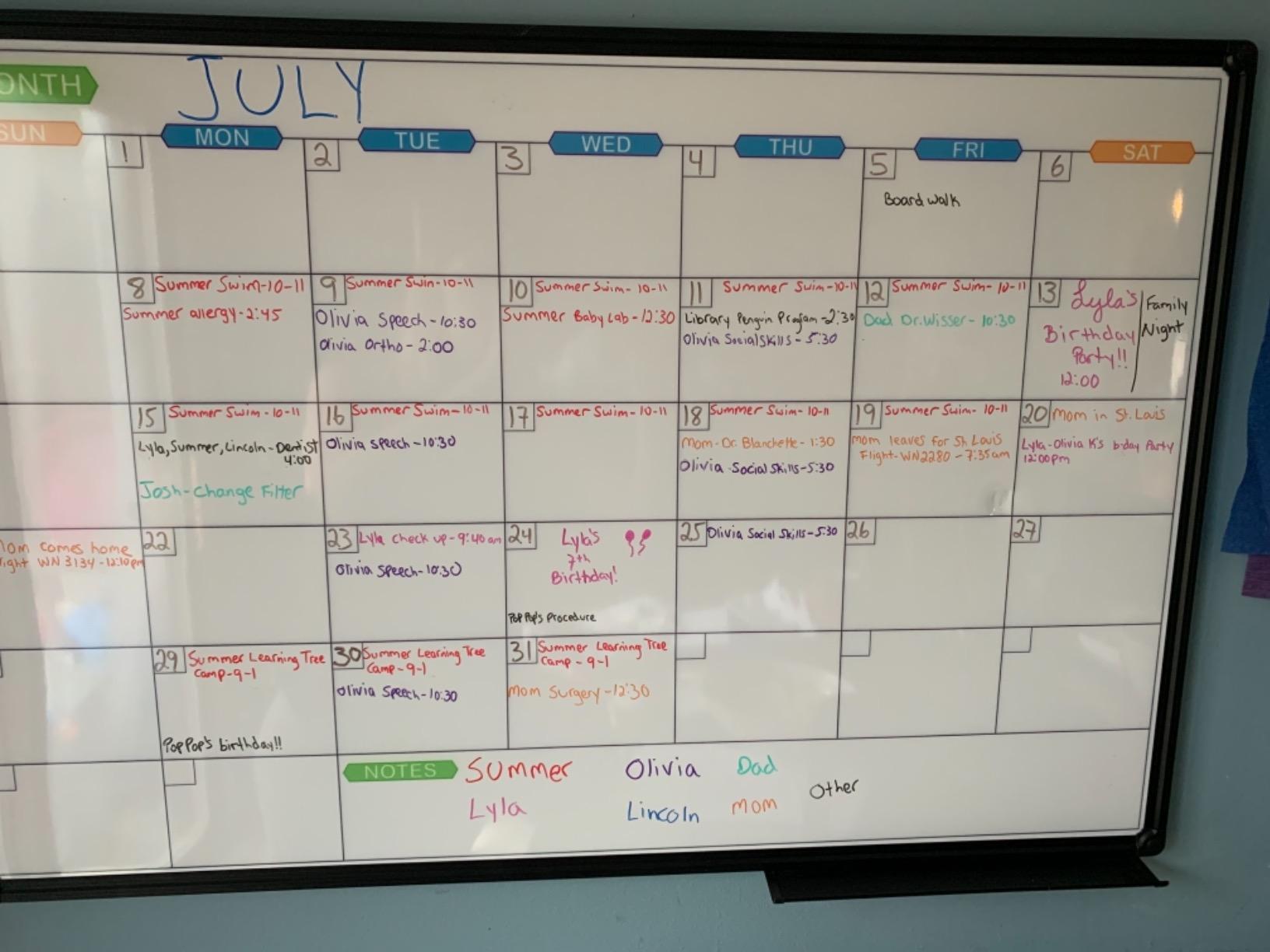 JILoffice Dry Erase Calendar Whiteboard 48 X 36 Inch - Magnetic White Board Calendar Monthly, Black Aluminum Frame Wall Mounted Board for Office Home and School customer photo 1