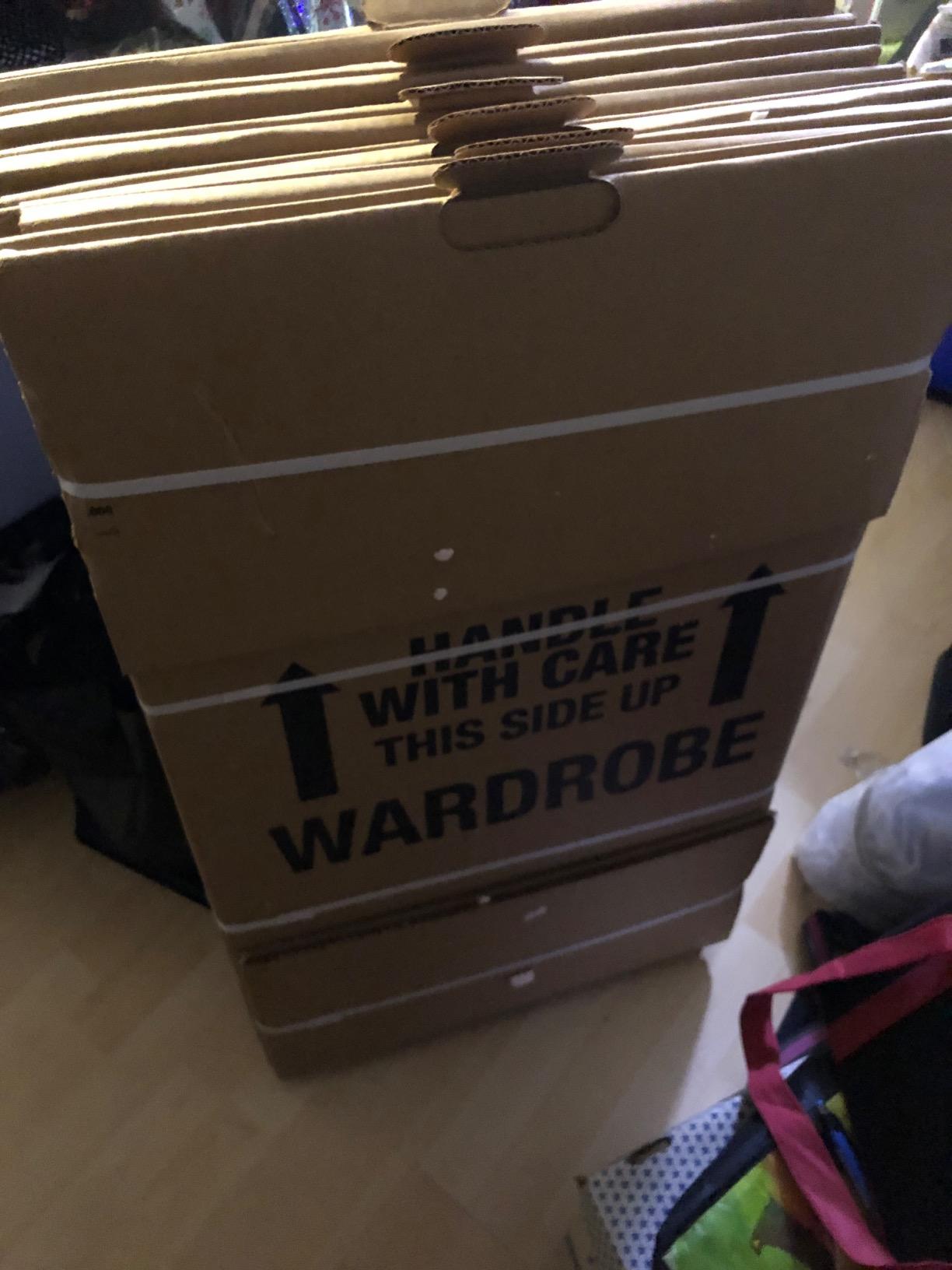 Amazon Basics Wardrobe Clothing Moving Boxes with Bar - 24