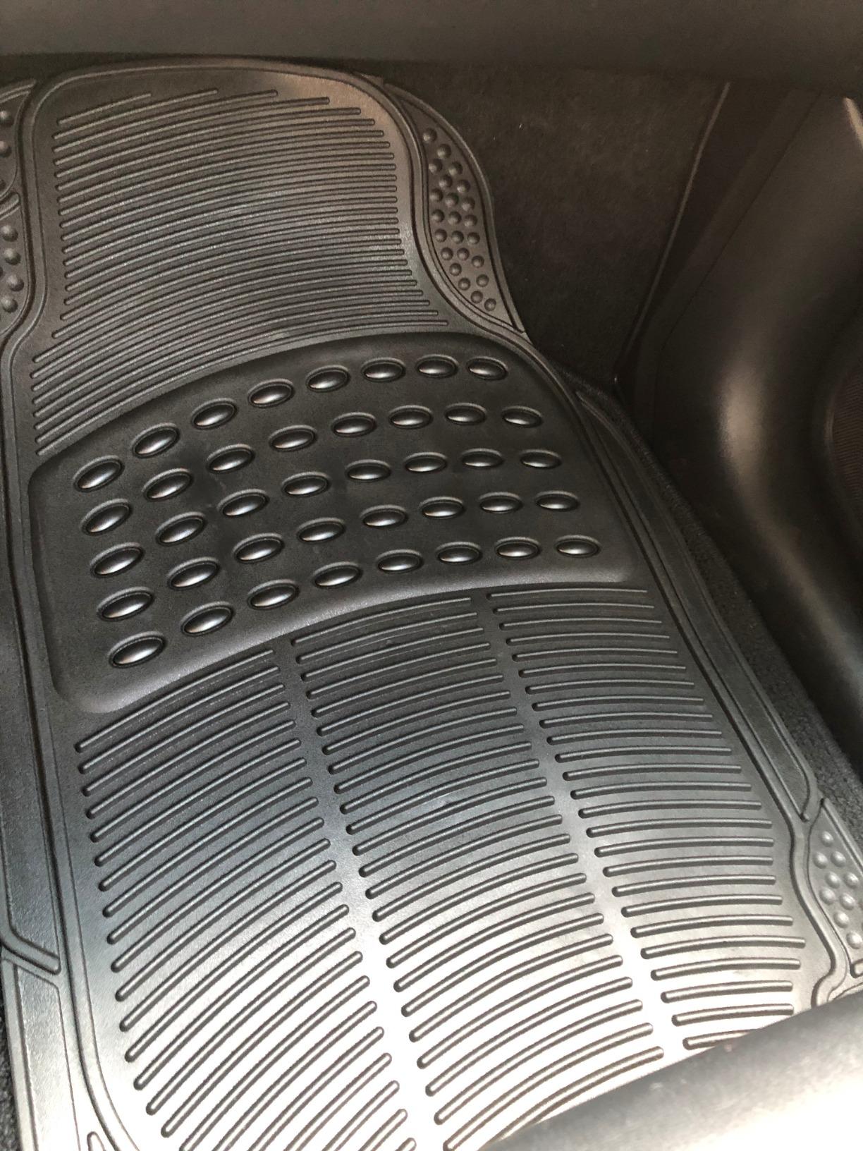 BDK ProLiner Car Floor Mats for Cars Trucks SUV, 3-Piece All-Weather Heavy Duty Rubber Liners with Universal Trimmable Fit, Durable Waterproof Vehicle Auto Floor Mats with Capture Ridges Black customer photo 1