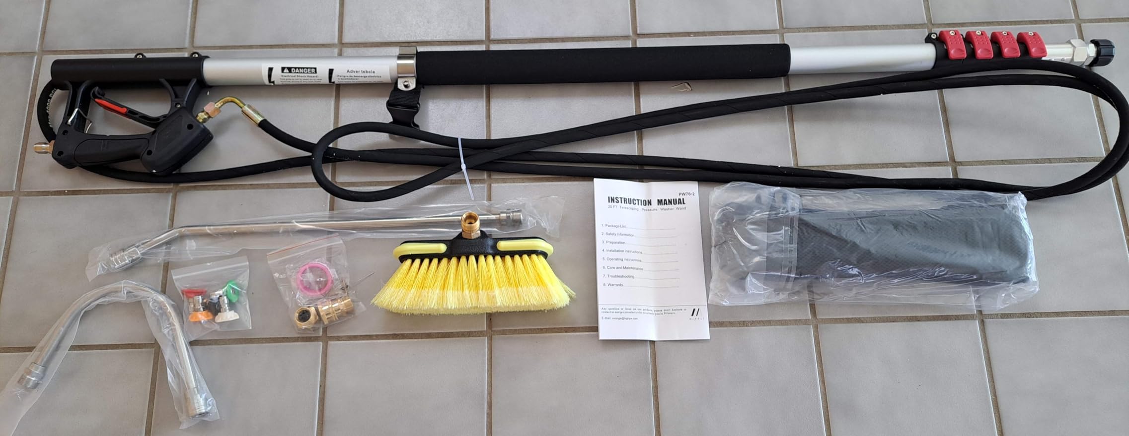 M MINGLE 13 Inch Pressure Washer Gutter Cleaner Attachment | Angled Extension Wand for Gutter Cleaning & Hard-to-Reach Areas Rinsing, 5 Nozzle Tips, 1/4 Inch Quick Connect customer photo 2