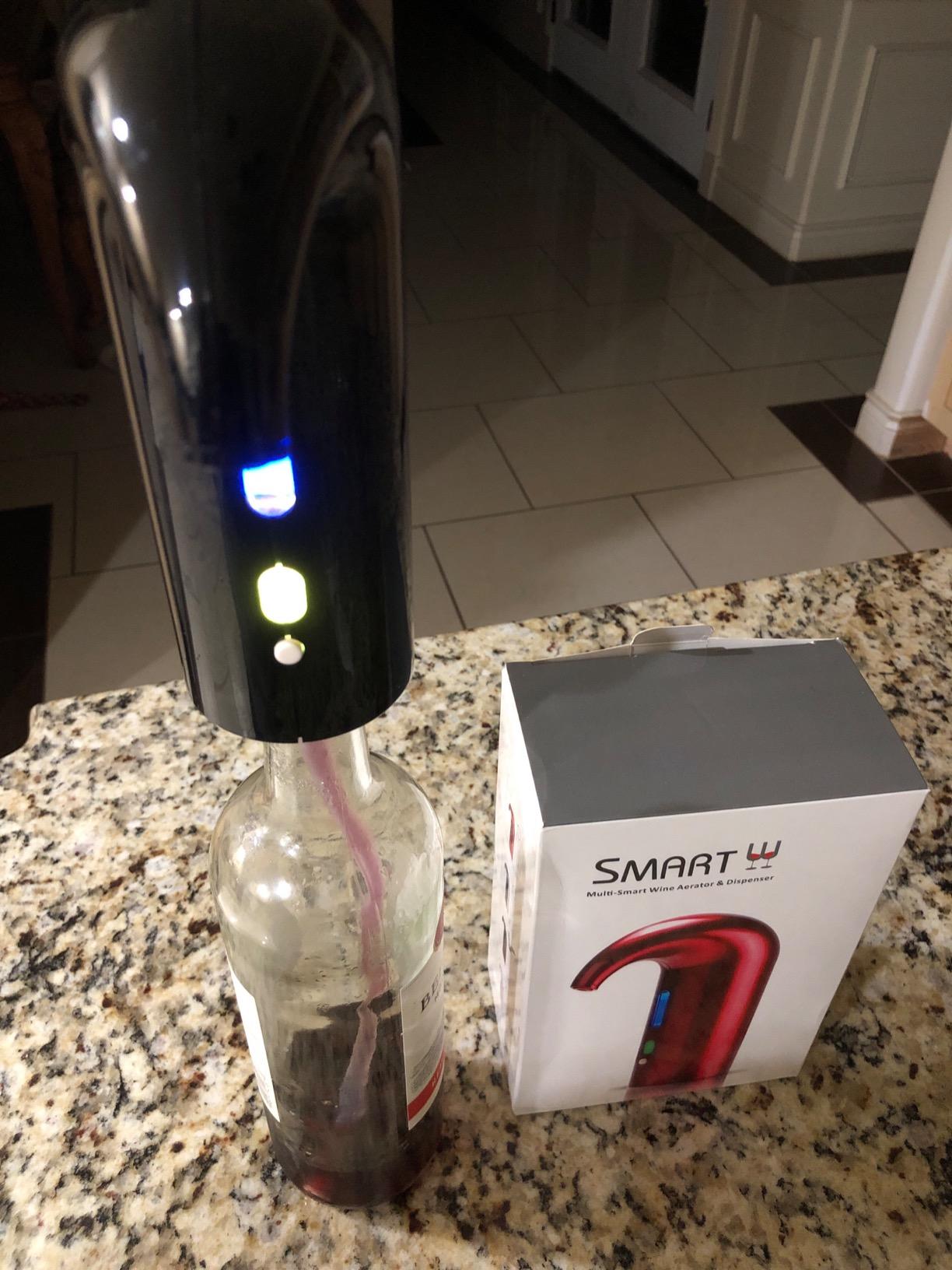Wine Aerator Electric Wine Decanter Best Sellers One Touch Red - White Wine Accessories Aeration Work with Wine Opener for Beginner Enthusiast - Spout Pourer - Great Fathers Day Gift customer photo 1