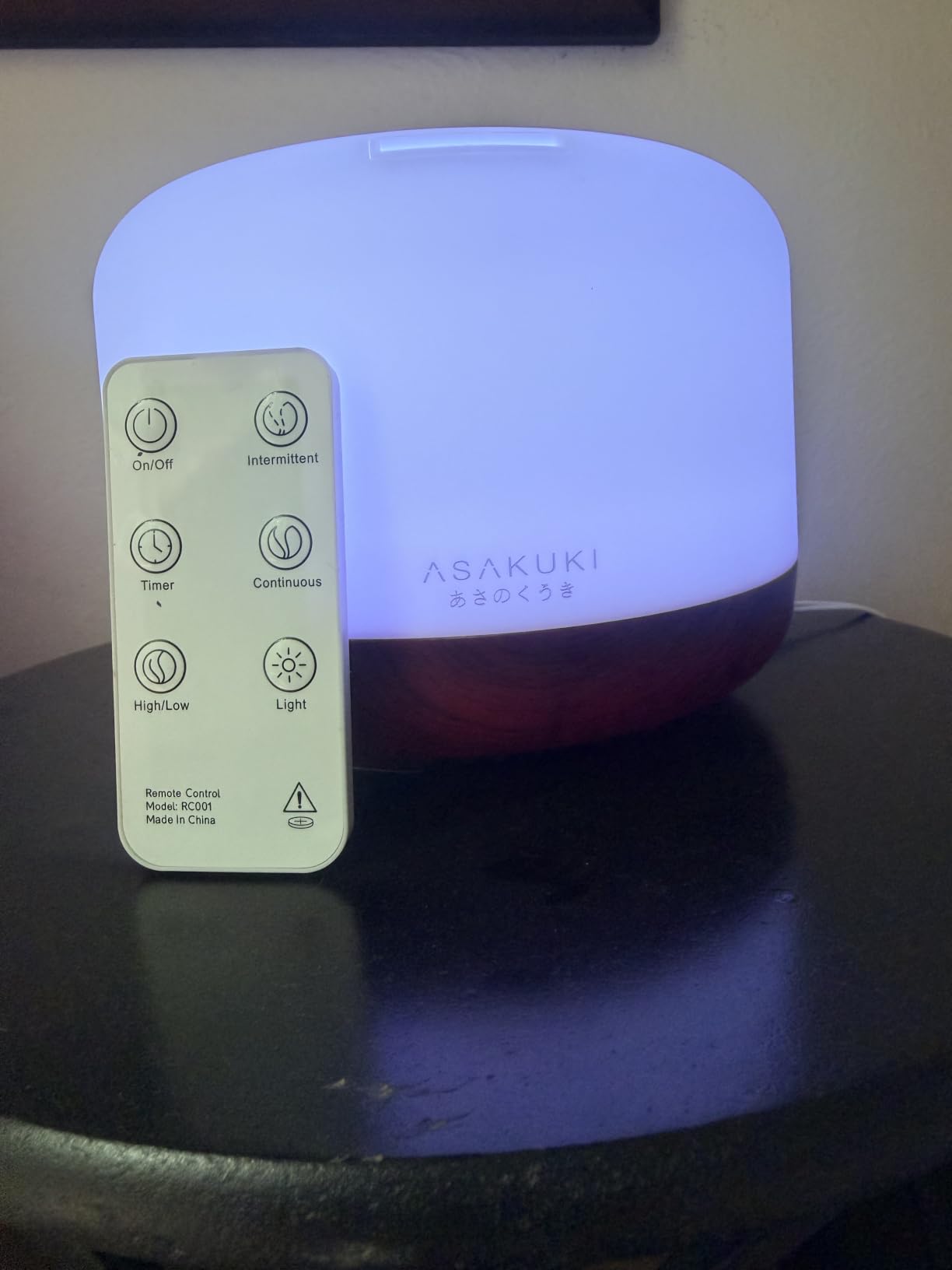 ASAKUKI Oil Diffuser with Essential Oils Set, 500ml Aromatherapy Humidifier | with 14 LED Colors & Auto Shut-Off - 6 Oil Gift Pack(Lavender Eucalyptus Tea Tree Orange Peppermint Lemongrass) customer photo 2