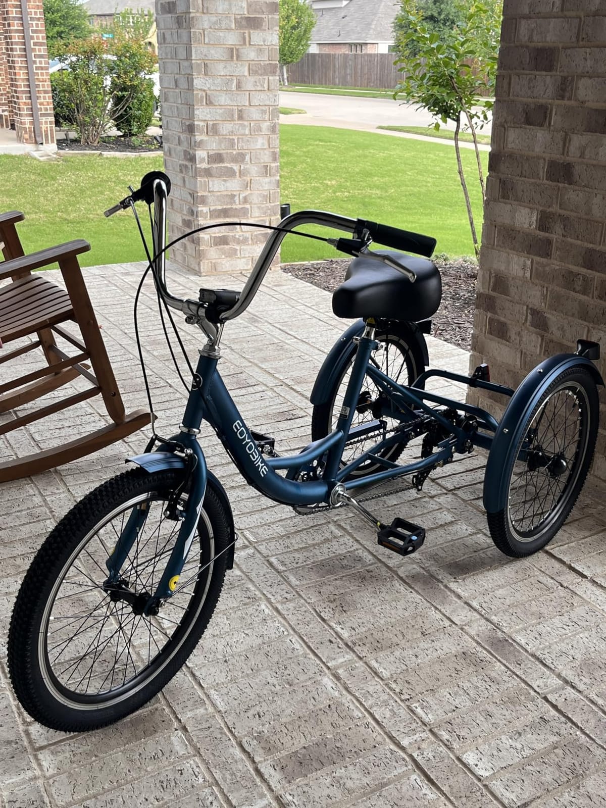 Adult Tricycle, 3 Wheel Bike for Seniors Beginners, 20/24/26 Inch | 7 Speed, Low Step-Through, Large Rear Basket, 350 lbs Capacity, Wide Padded Saddle with Backrest, Front and Rear Reflectors customer photo 1