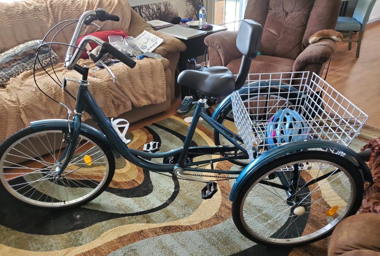 Adult Tricycle, 3 Wheel Bike for Seniors Beginners, 20/24/26 Inch | 7 Speed, Low Step-Through, Large Rear Basket, 350 lbs Capacity, Wide Padded Saddle with Backrest, Front and Rear Reflectors customer photo 2