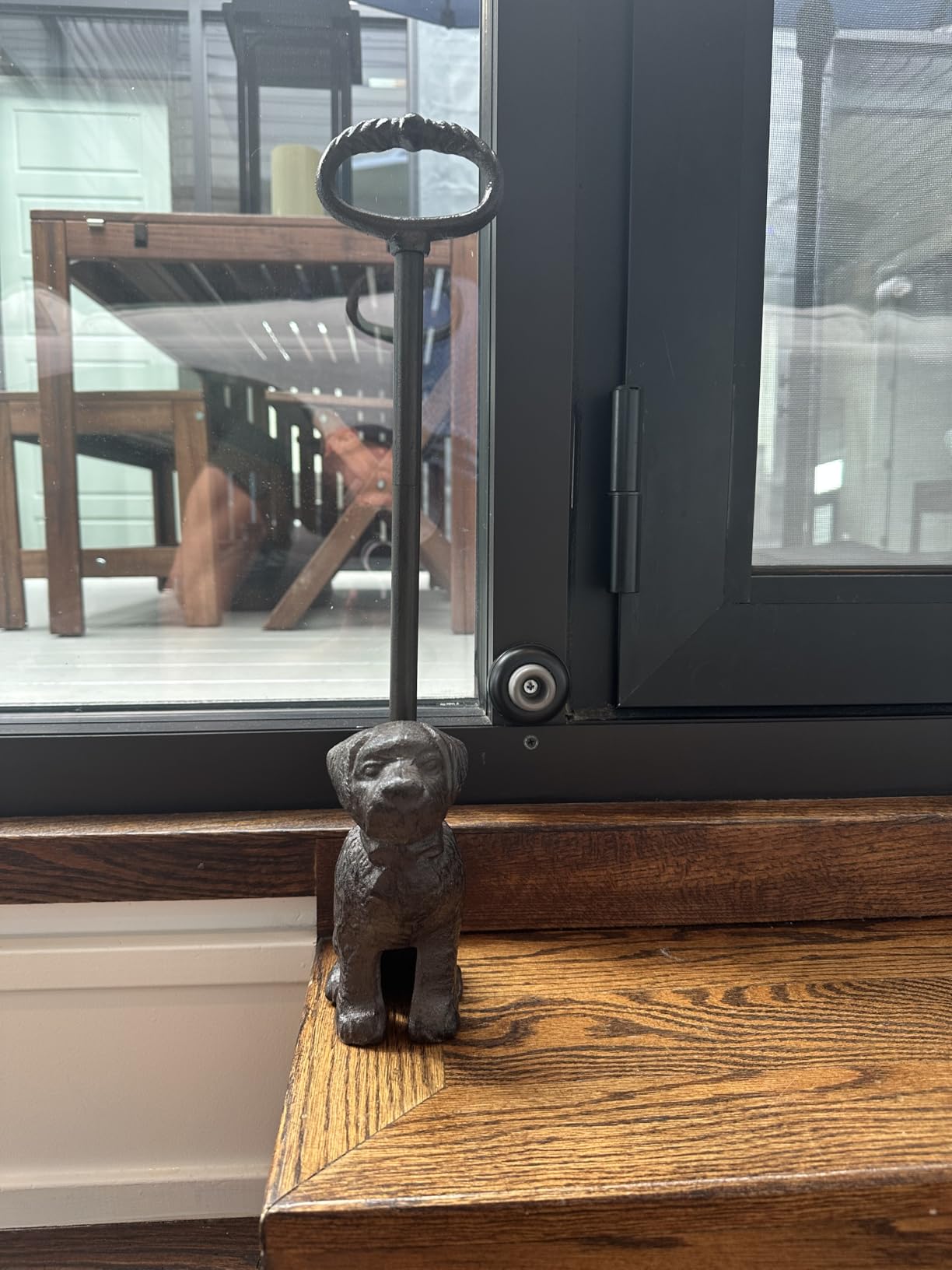 Sungmor Vintage Cast Iron Dog Door Stop with Handle - 19.4 Inches Tall | Heavy Duty Decorative Doorstop, Rustic Animal Door Holder, Antique Farmhouse Home Décor customer photo 1