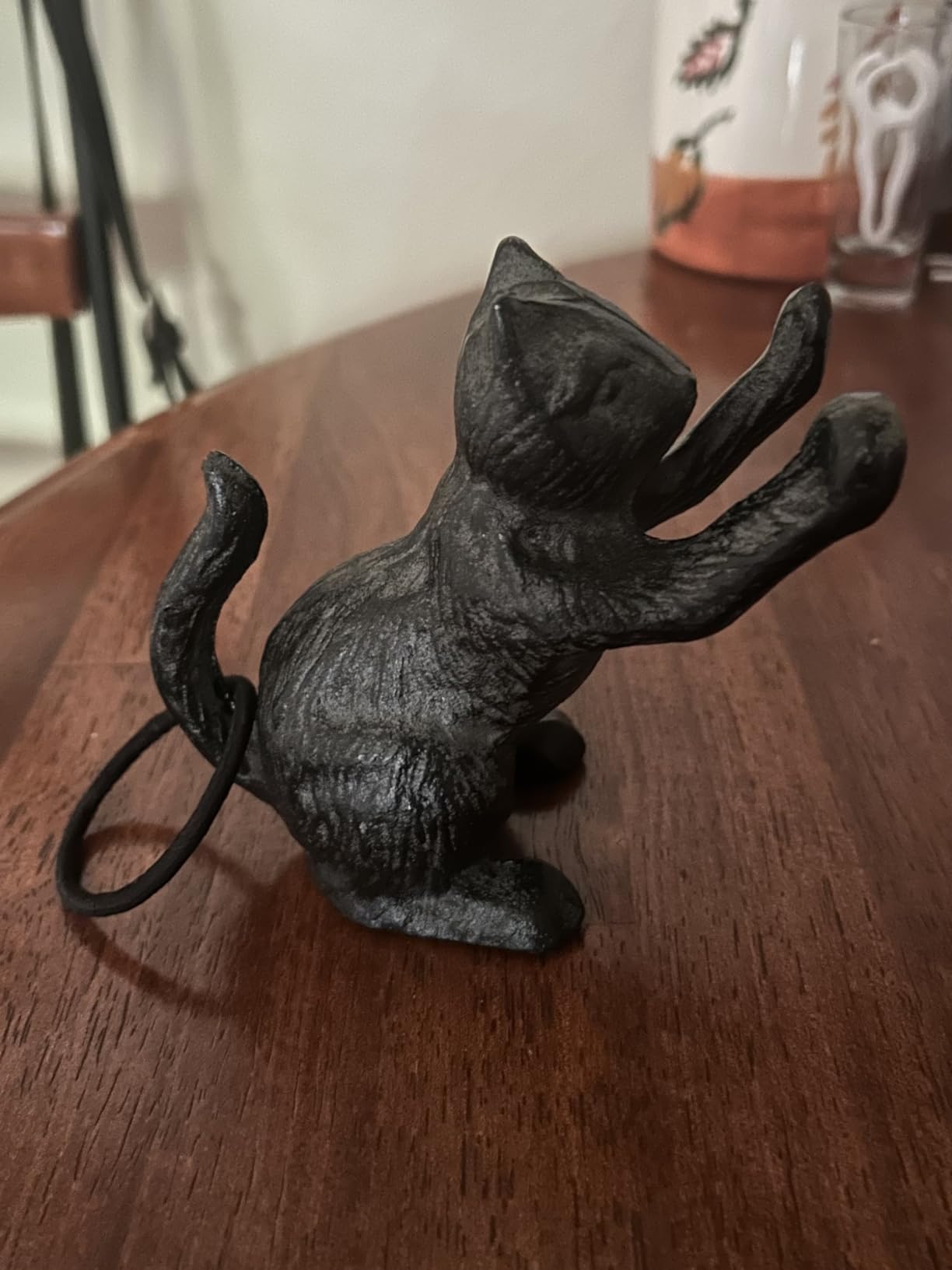 Ambipolar Cat Decorative Bookends, Unique Book Ends to Hold Books Heavy Duty for Office Desk, Vintage Antique Black Home Decor, Shelf Decoration, Modern Living Room Decor customer photo 2