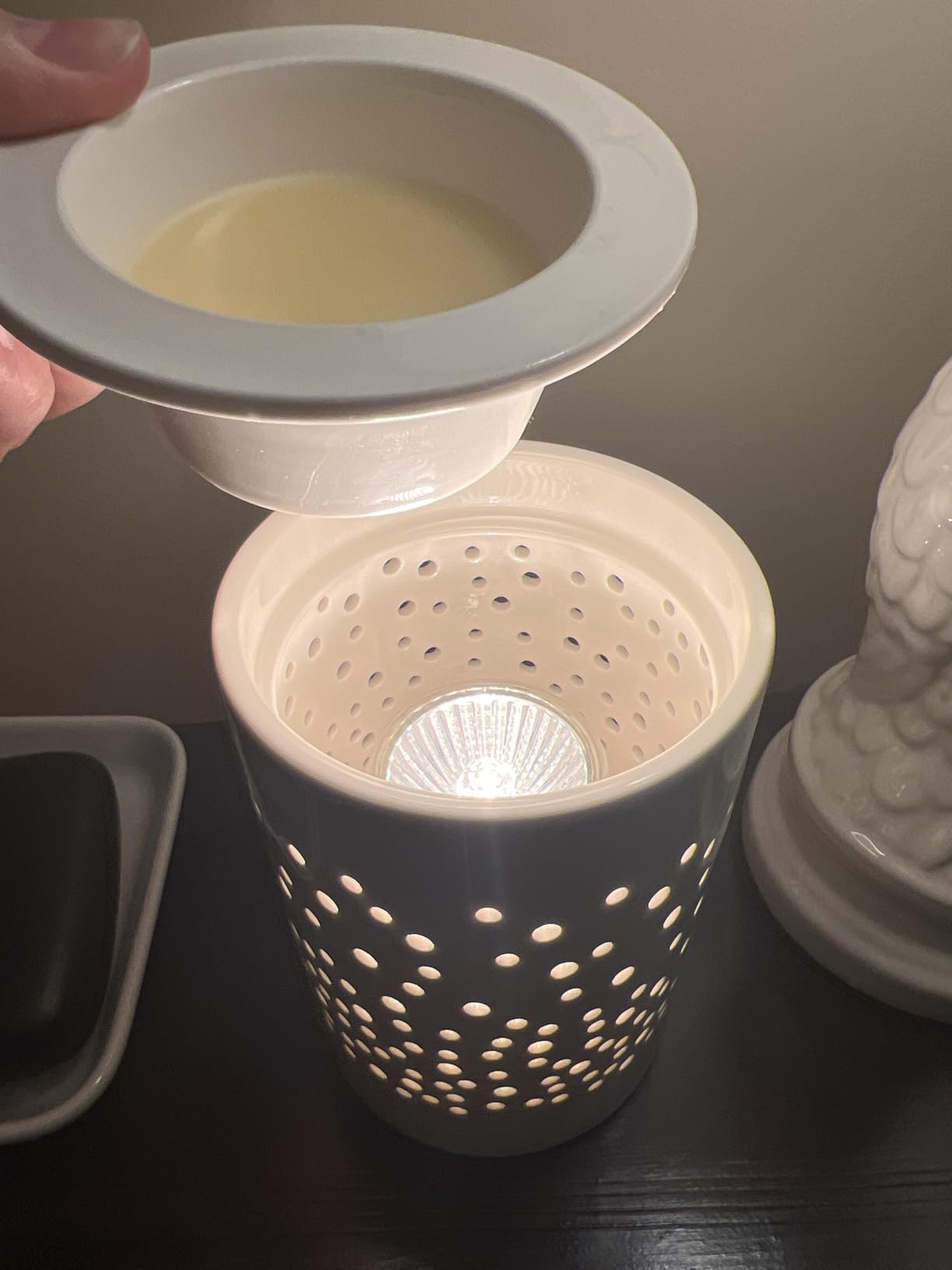 Bobolyn Ceramic Electric Wax Melt Warmer Candle Warmer Lamp Melt Wax Cube Melter Fragrance Warmer- Ideal Gift for Wedding, Spa and Aromatherapy customer photo 1