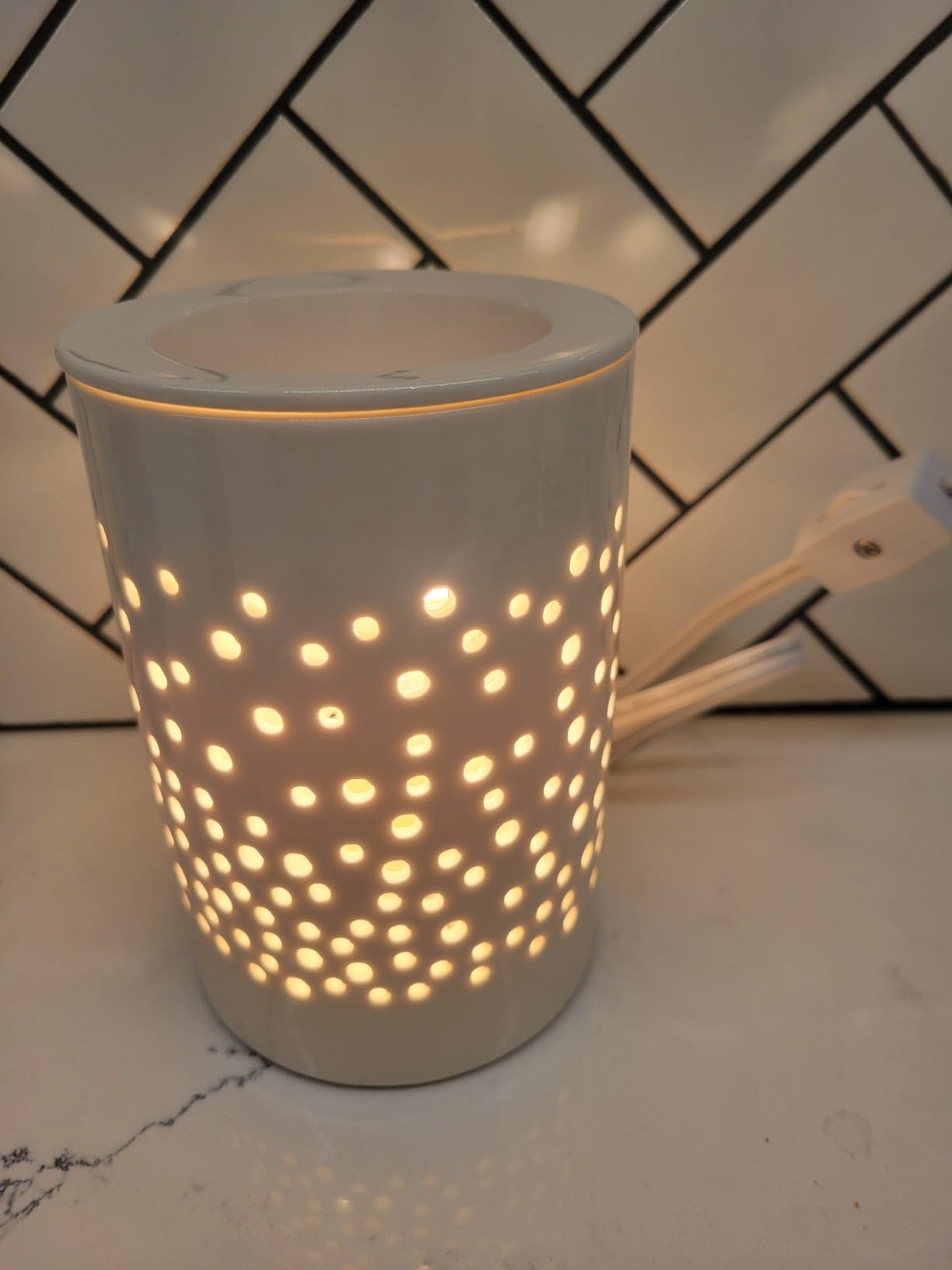 Bobolyn Ceramic Electric Wax Melt Warmer Candle Warmer Lamp Melt Wax Cube Melter Fragrance Warmer- Ideal Gift for Wedding, Spa and Aromatherapy customer photo 2