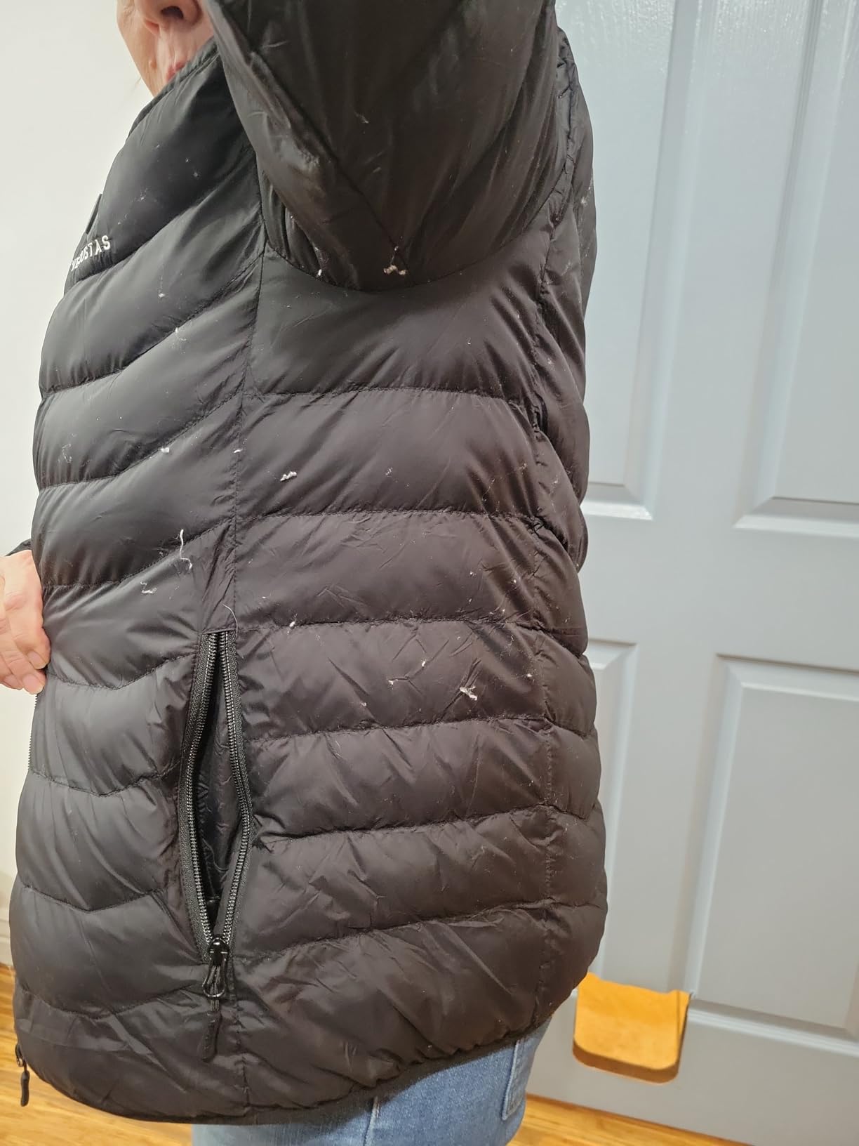 Venustas Unisex Heated Jacket with Battery Pack, Lightweight Water-Resistant Heated Coat for Women & Men with Detachable Hood customer photo 1