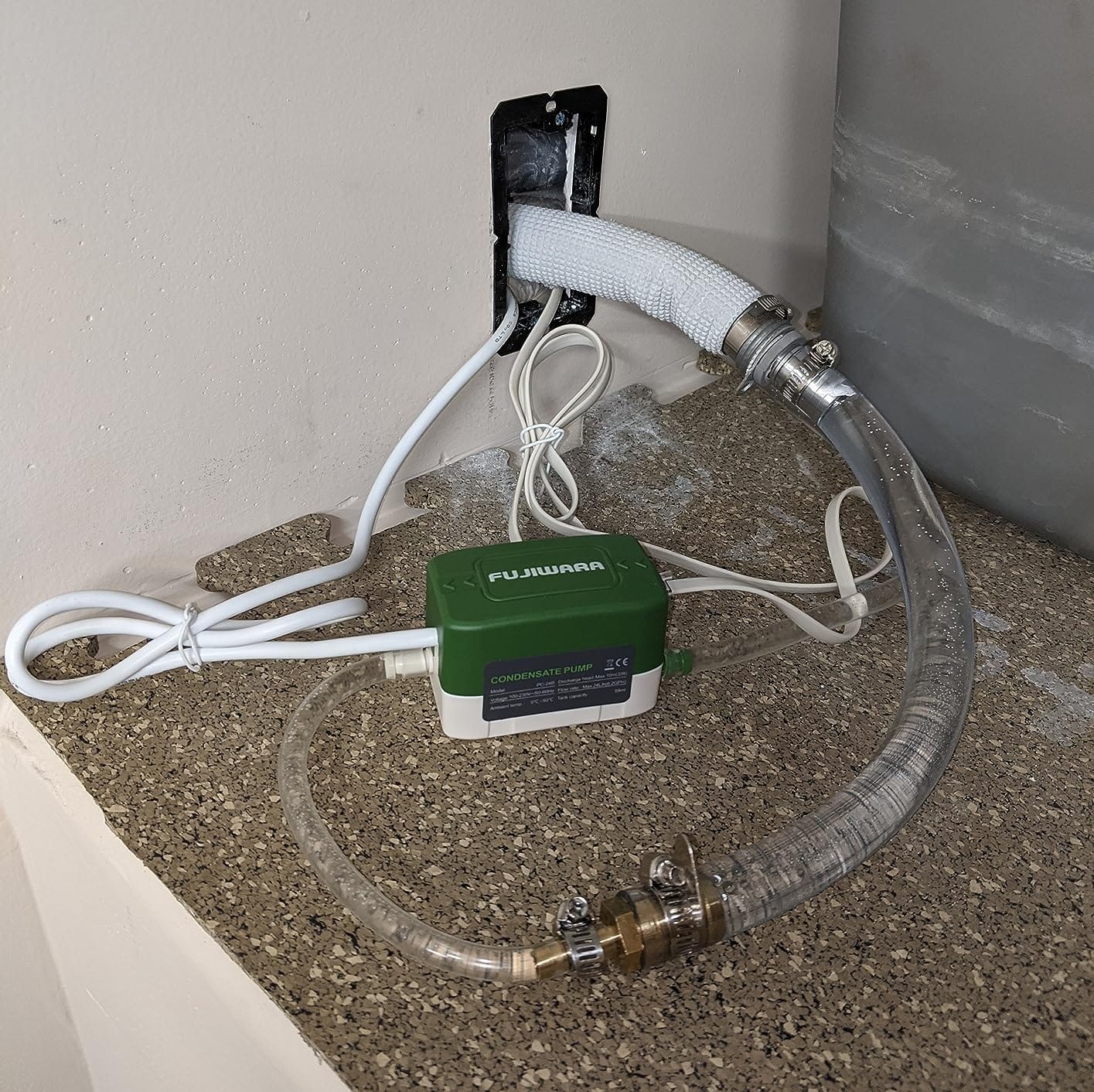 FUJIWARA Condensate Pump, Mini Split Automatic Condensation Drain Removal Quiet Pump, for HVAC, Air Conditioner, Dehumidifier, Furnace, Ice Maker, Suitable for A/C 1-3HP 2200W (FUJ-24S) customer photo 2
