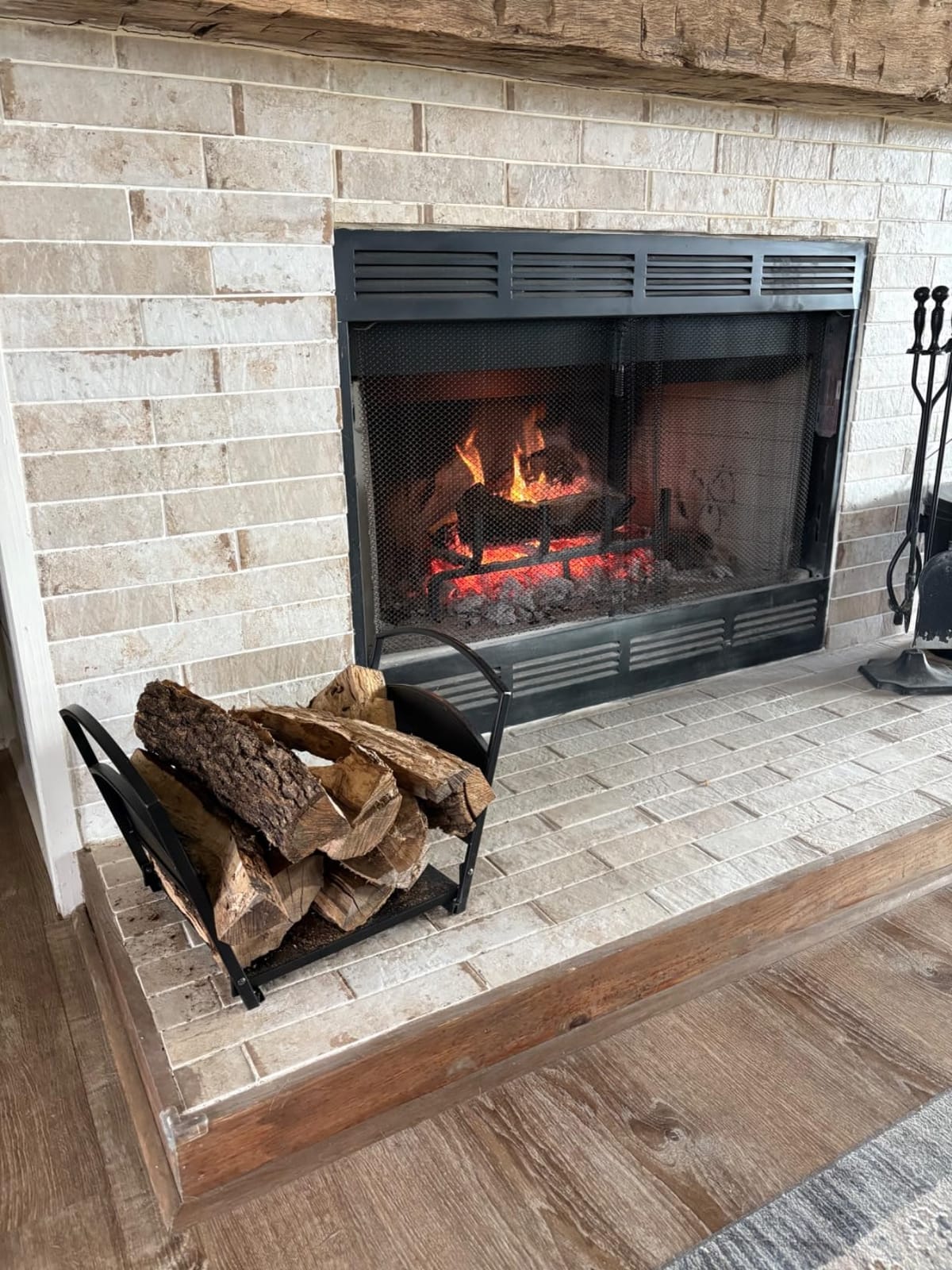 Fire Beauty Fireplace Log Holder Folding Firewood Rack, Stacking Rack, Storage Rack for Firewood, Indoor, Outdoor, Heavy Duty Steel | Foldable Frame For Space Saving, Durable Iron Construction, No Assembly Required For Fireplace Wood Storage customer photo 1