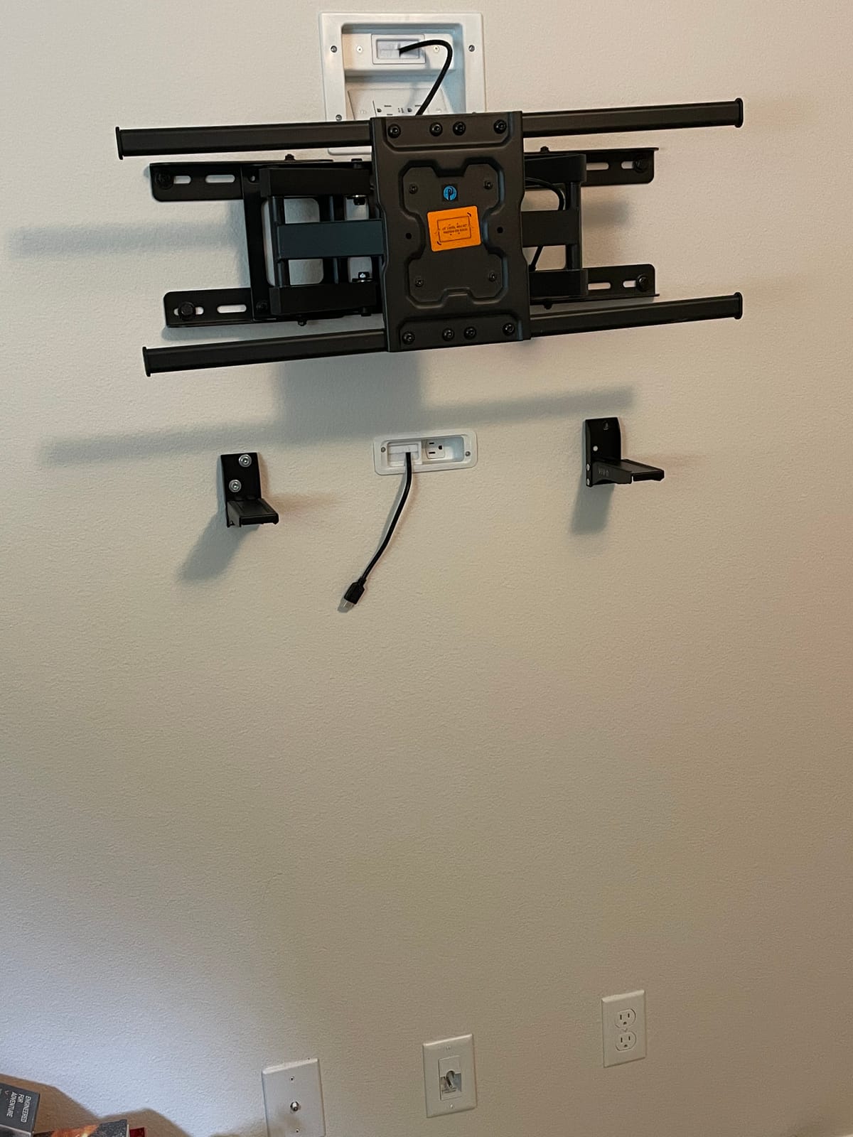 VIVO Steel Universal Dual Soundbar Wall Mount L Brackets, Adjustable Extending Speaker Arm Holders, Black, Mount-SPSB4 customer photo 2