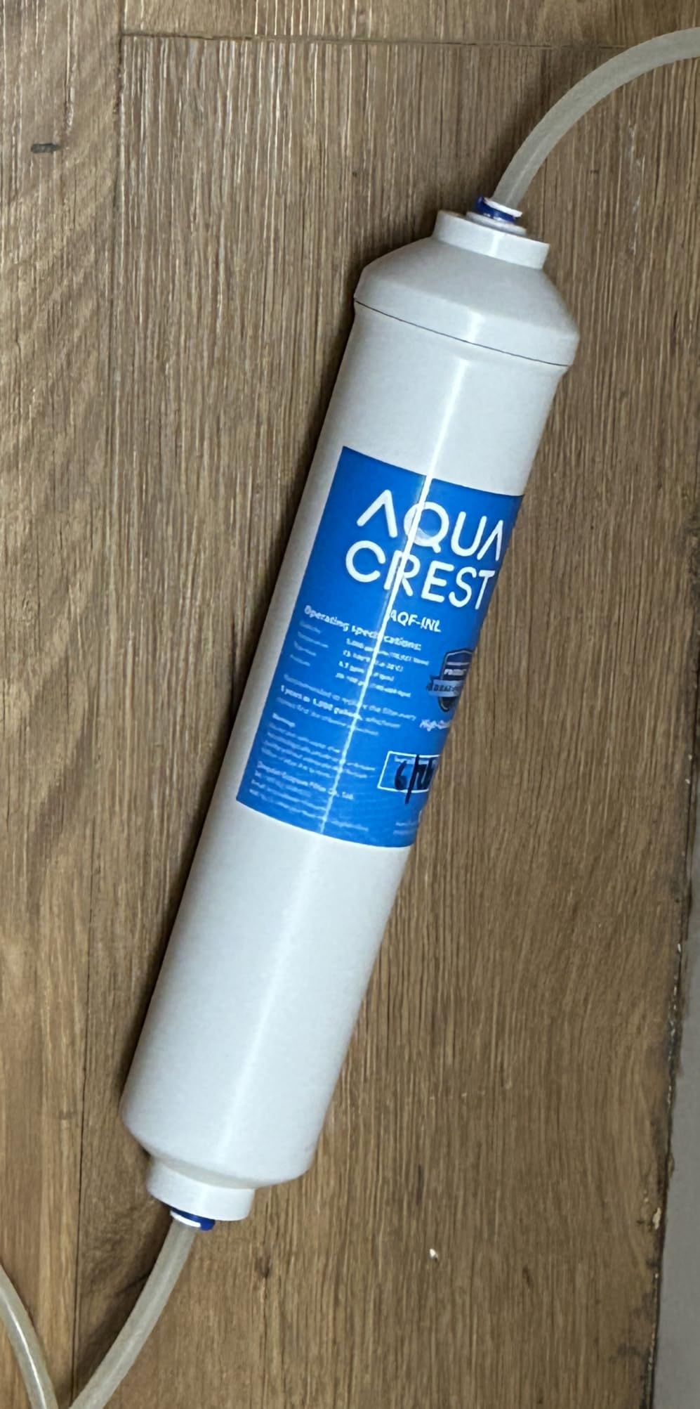 AQUA CREST INL 5 Years Inline Water Filter for Ice Maker and Refrigerator | Reduces Chlorine, Taste & Odor, 1/4-Inch Direct Connect Fittings, Refrigerator, RV, Inline Refrigerator Water Filter customer photo 2