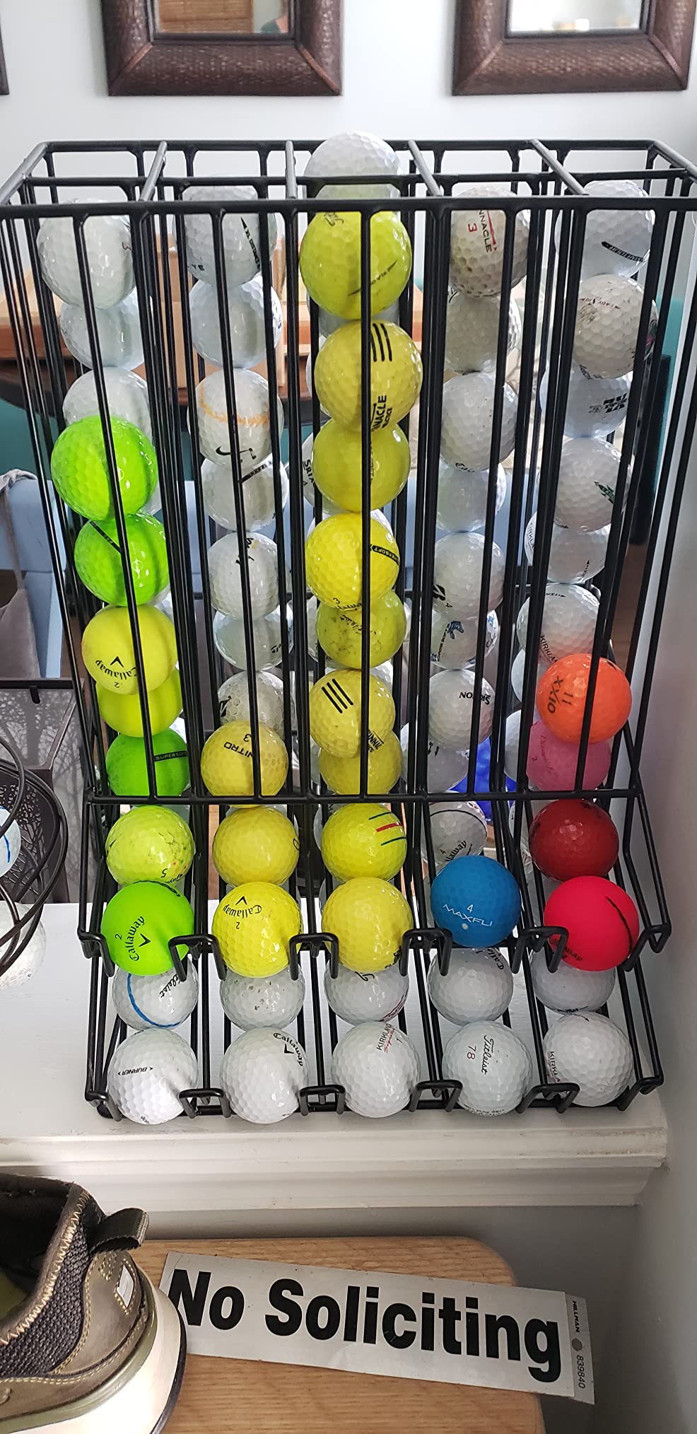 MyGift Golf Ball Basket Holder - Matte Black Metal Wire Golf Ball Dispenser and Countertop Display Rack customer photo 1