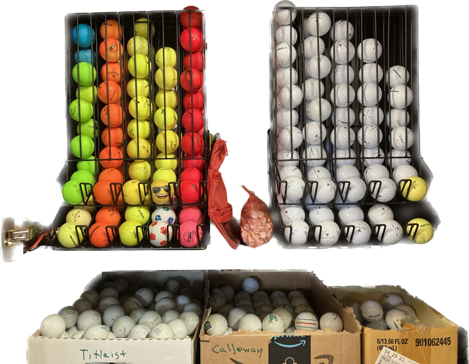 MyGift Golf Ball Basket Holder - Matte Black Metal Wire Golf Ball Dispenser and Countertop Display Rack customer photo 2
