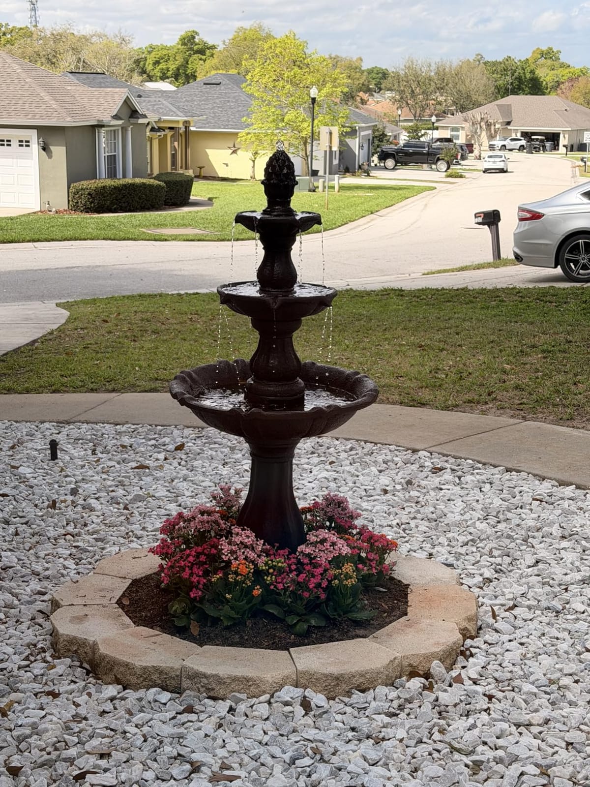XBrand 3-Tier Freestanding Waterfall Fountain w/Pump & Pineapple Top, 51 Inch Tall customer photo 2