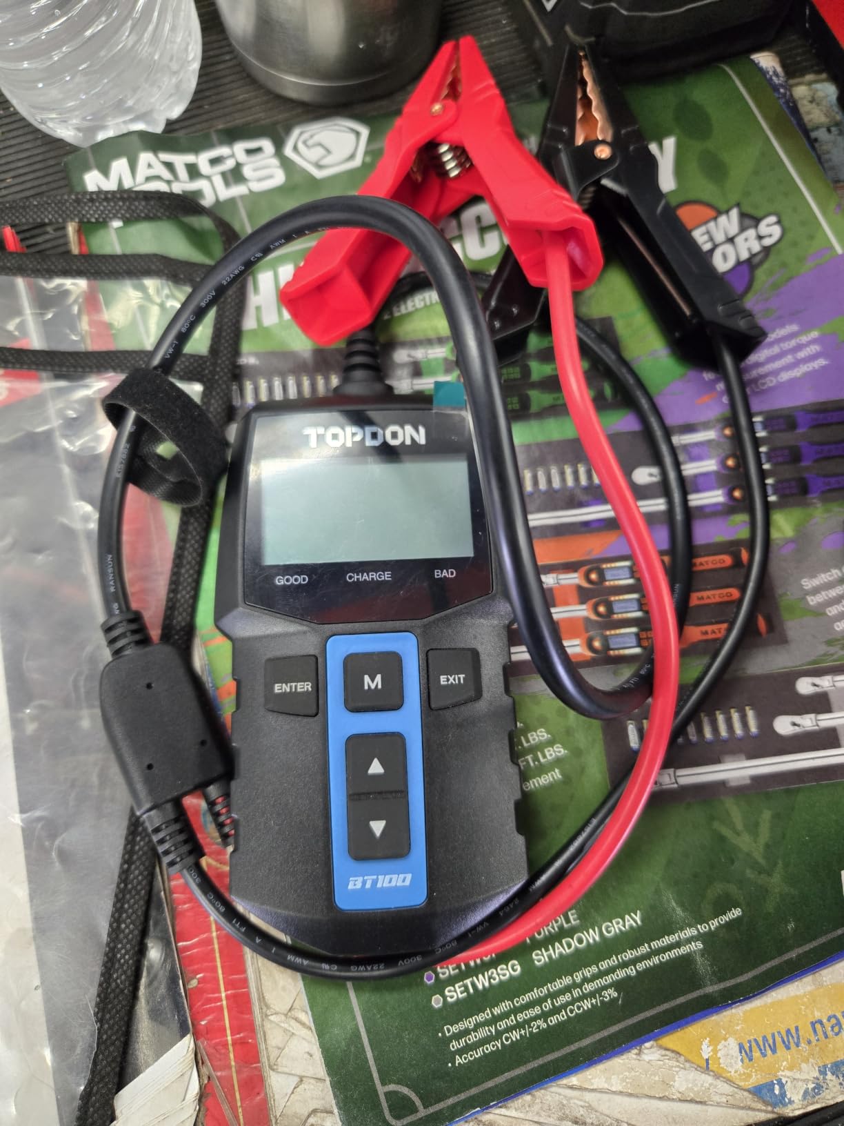 TOPDON BT100 Car Battery Tester 12V Load Tester, 100-2000 CCA Automotive Alternator Tester Digital Auto Battery Analyzer Charging Cranking System Tester for Car Truck Motorcycle ATV SUV Boat Yacht customer photo 1