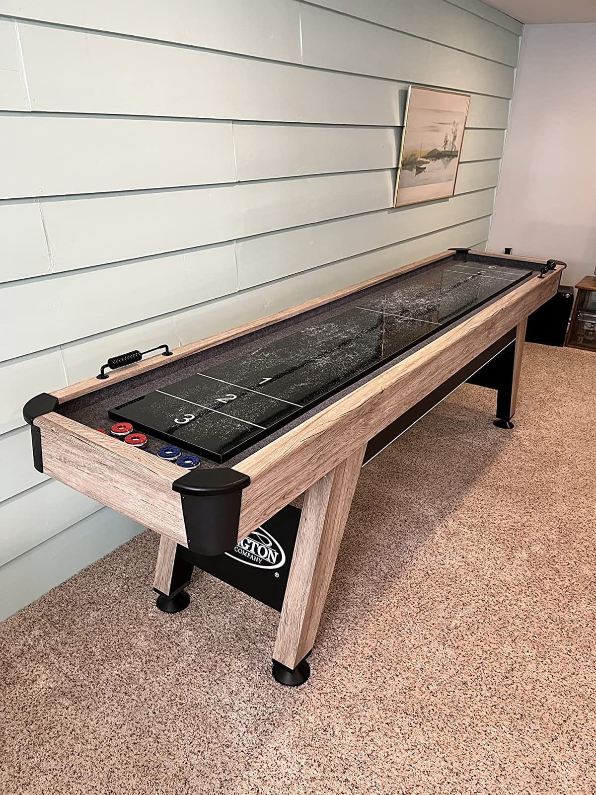 Barrington 9ft Shuffleboard Table with Scratch-Resistant Playfield and 8 Puck Set customer photo 2