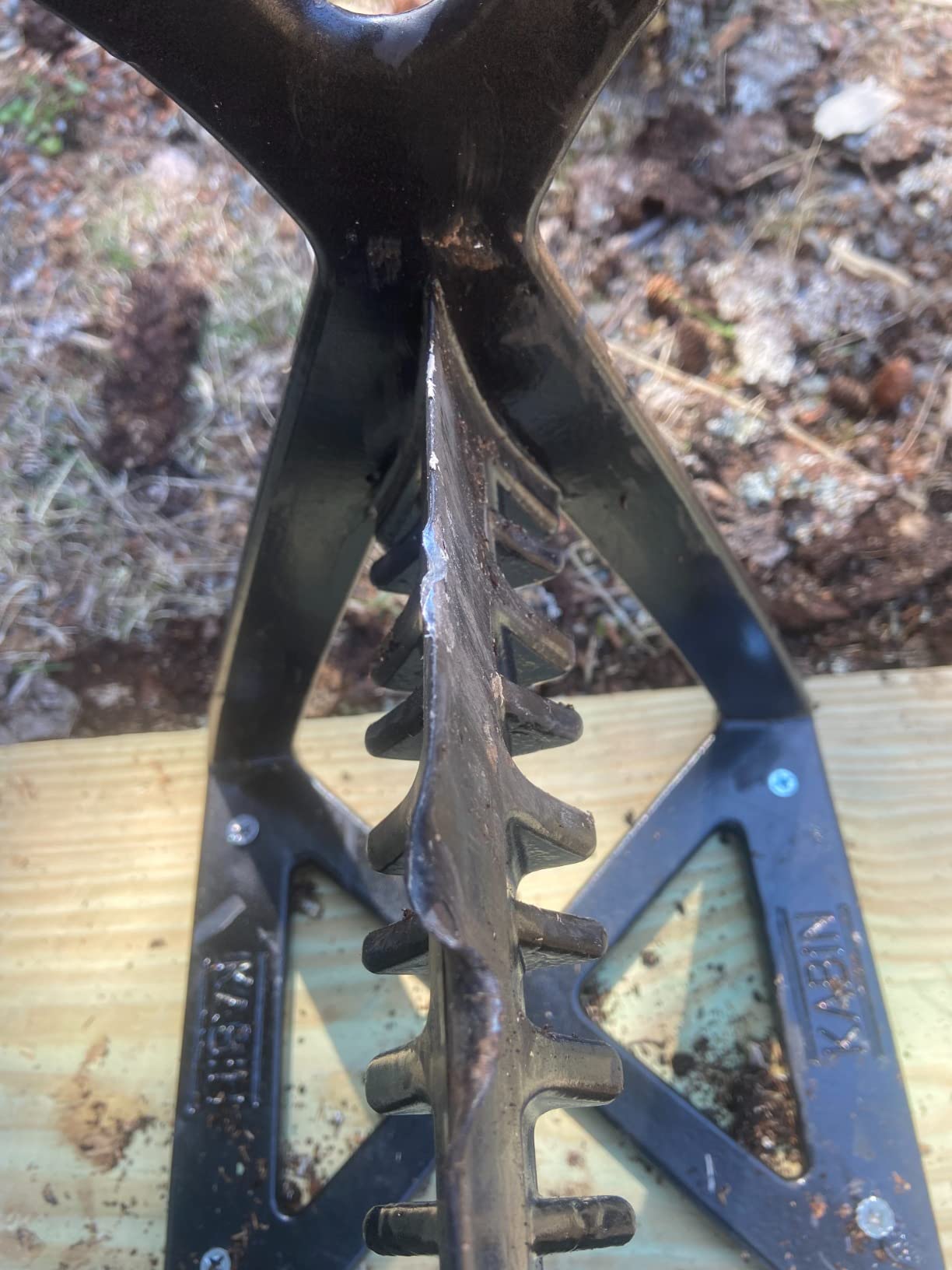KABIN Kindle Quick Log Splitter - Manual Splitting Tool - Steel Wedge Point Splits Firewood Like A Boss Safely & Easily customer photo 1