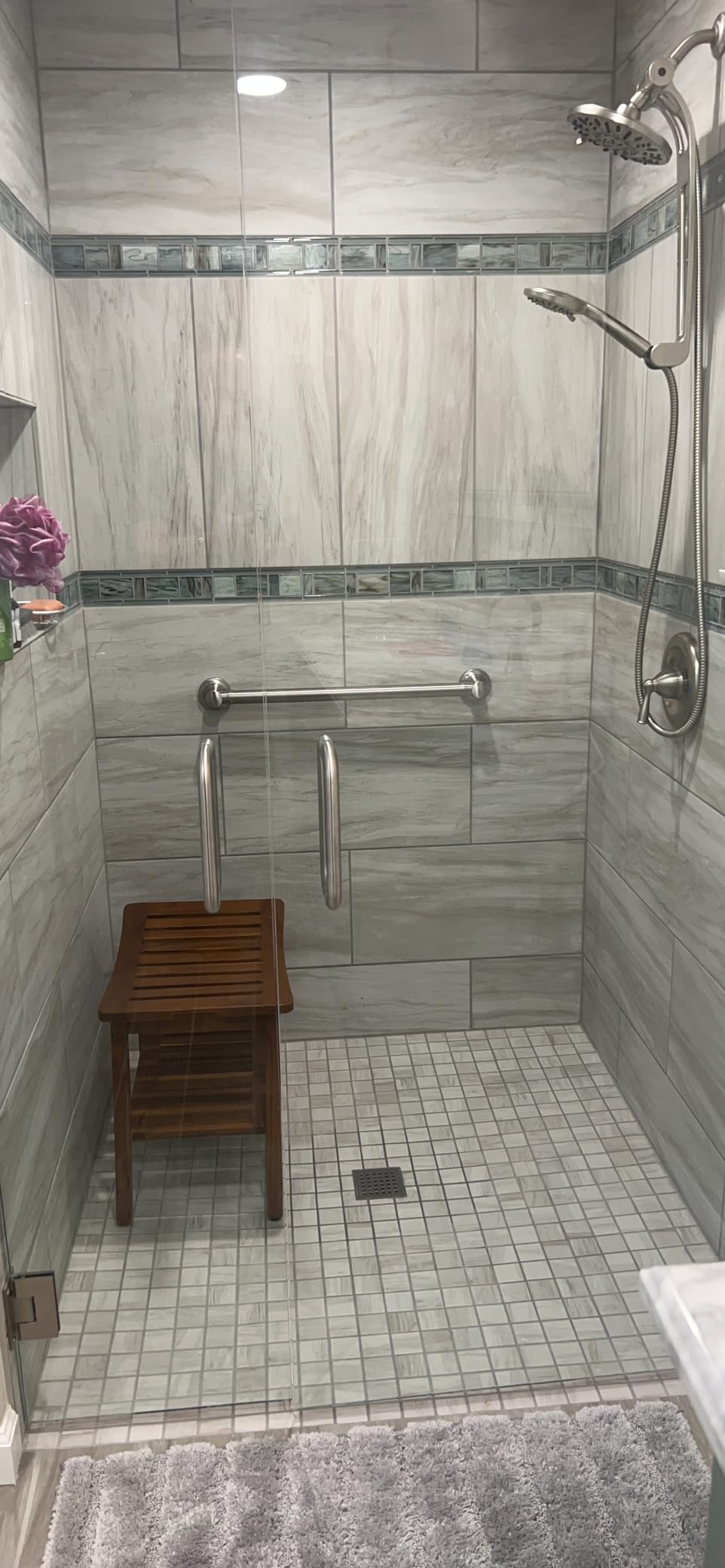 Teakcraft Teak Shower Bench & Stool for Inside Shower, 21