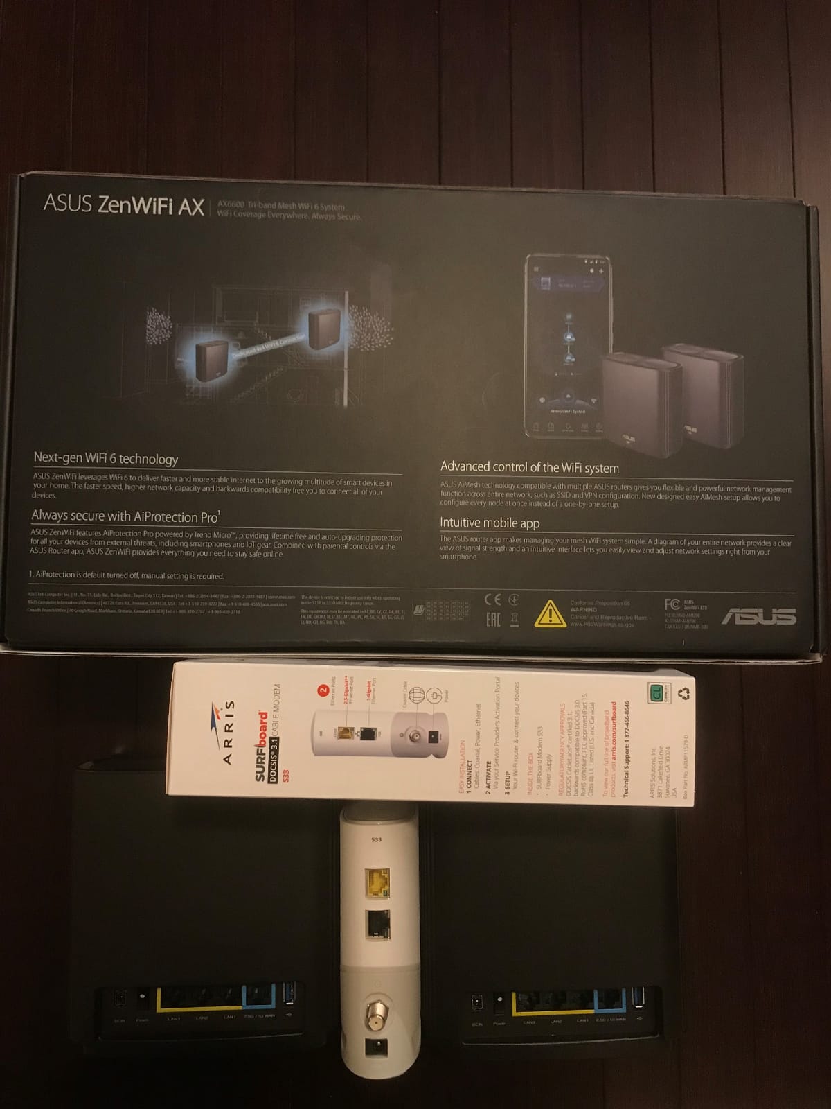 ASUS ZenWiFi AX Whole-Home Tri-Band Mesh WiFi 6 System (XT8) - 2 Pack, Coverage up to 5,500 sq.ft or 6+Rooms, 6.6Gbps, WiFi, 3 SSIDs, Life-time Network Security and Parental Controls, 2.5G Port customer photo 2