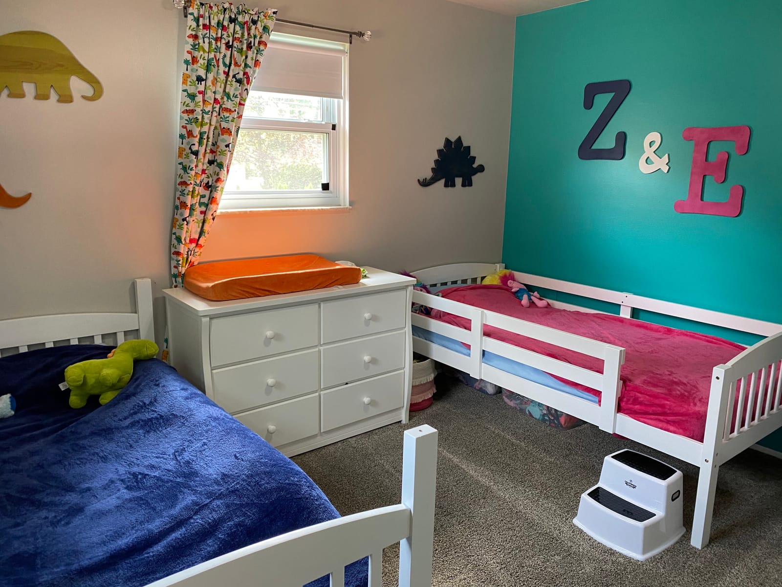 Costzon Twin Over Twin Bunk Beds, Wood Convertible Two Beds, Solid Rubberwood Bunk Bed with Built-in Ladder and Safety Rails, No Box Spring Needed, Space Saving Bed Frame for Bedroom (Espresso) customer photo 2