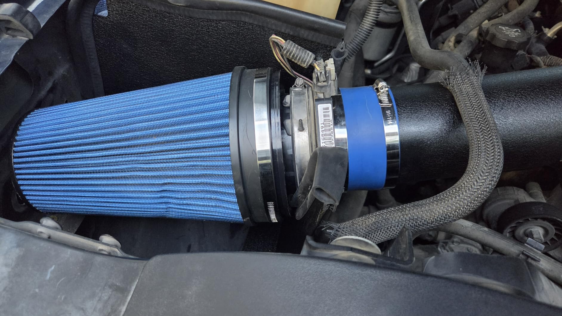 4 inch Cold Air Intake Black Tube + Heat Shield for 1999-2006 GMC/Chevy V8 4.8L/5.3L/6.0L Silverado 1500/2500/3500 Black customer photo 1