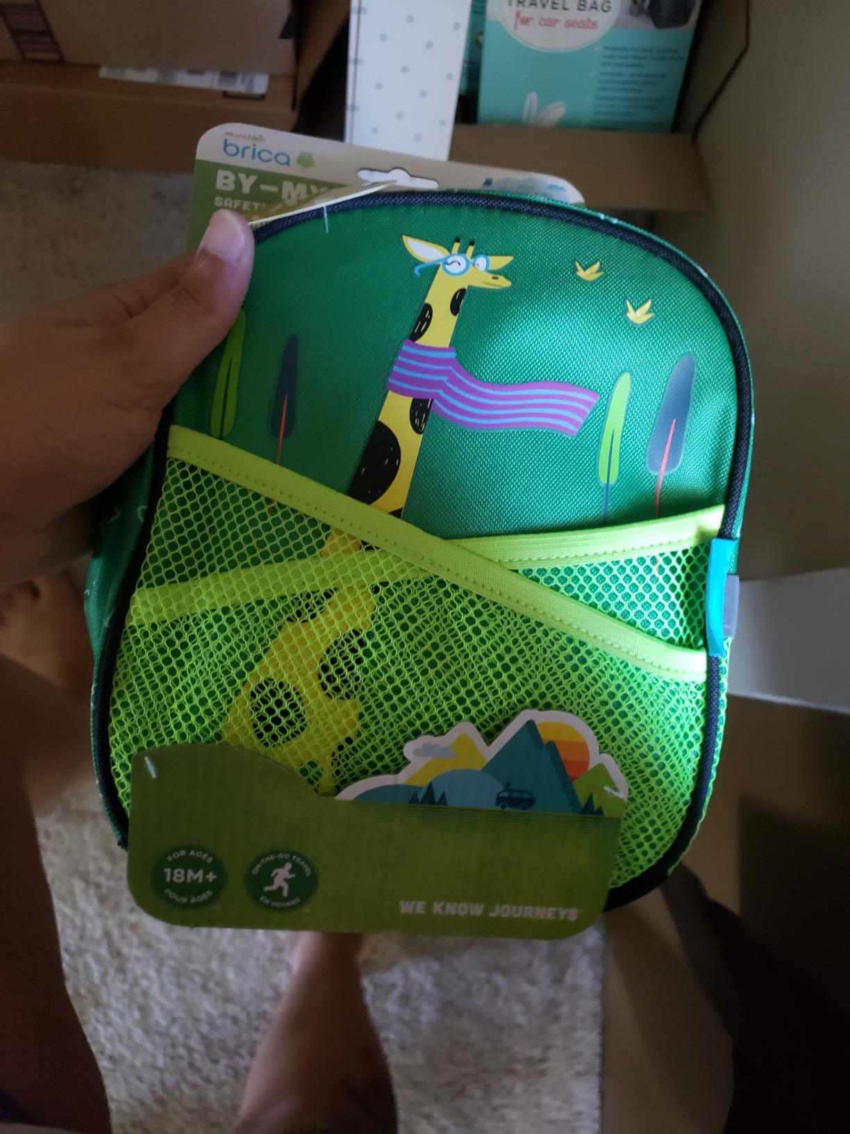 Munchkin Brica By-My-Side Toddler Safety Harness Backpack with Leash, Giraffe, Green customer photo 2