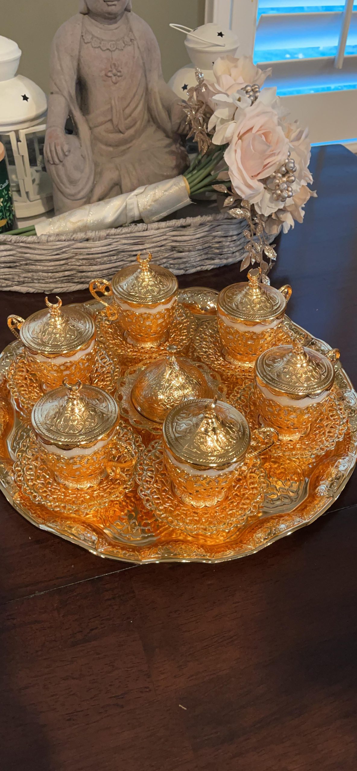 Alisveristime Gelincik Turkish Coffee Set with Tray, 27 Pc (Copper) customer photo 1
