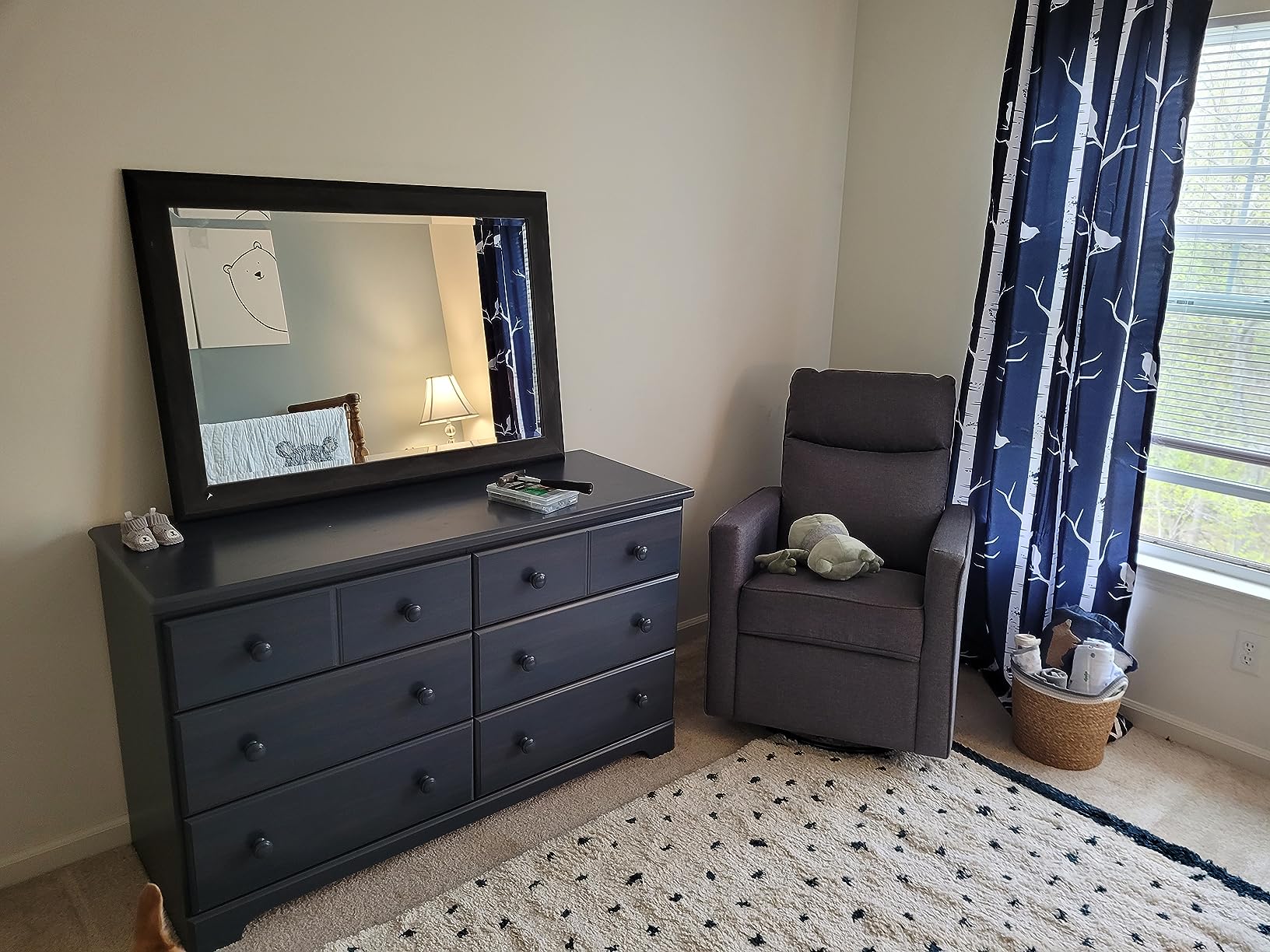 DaVinci Gabby Glider Recliner Nursery Chair w/ 360° Swivel - Misty Grey | High Pillowback Glider Rocking Chair - GREENGUARD Gold & FSC Certified customer photo 2