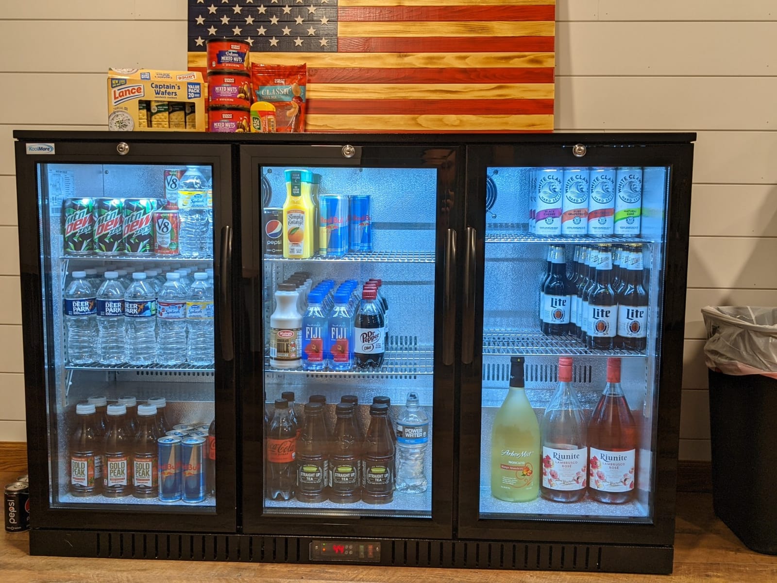 KoolMore - BC-3DSW-BK 3 Door Back Bar Cooler Counter Height Glass Door Refrigerator with LED Lighting - 11 cu.ft, Black customer photo 1