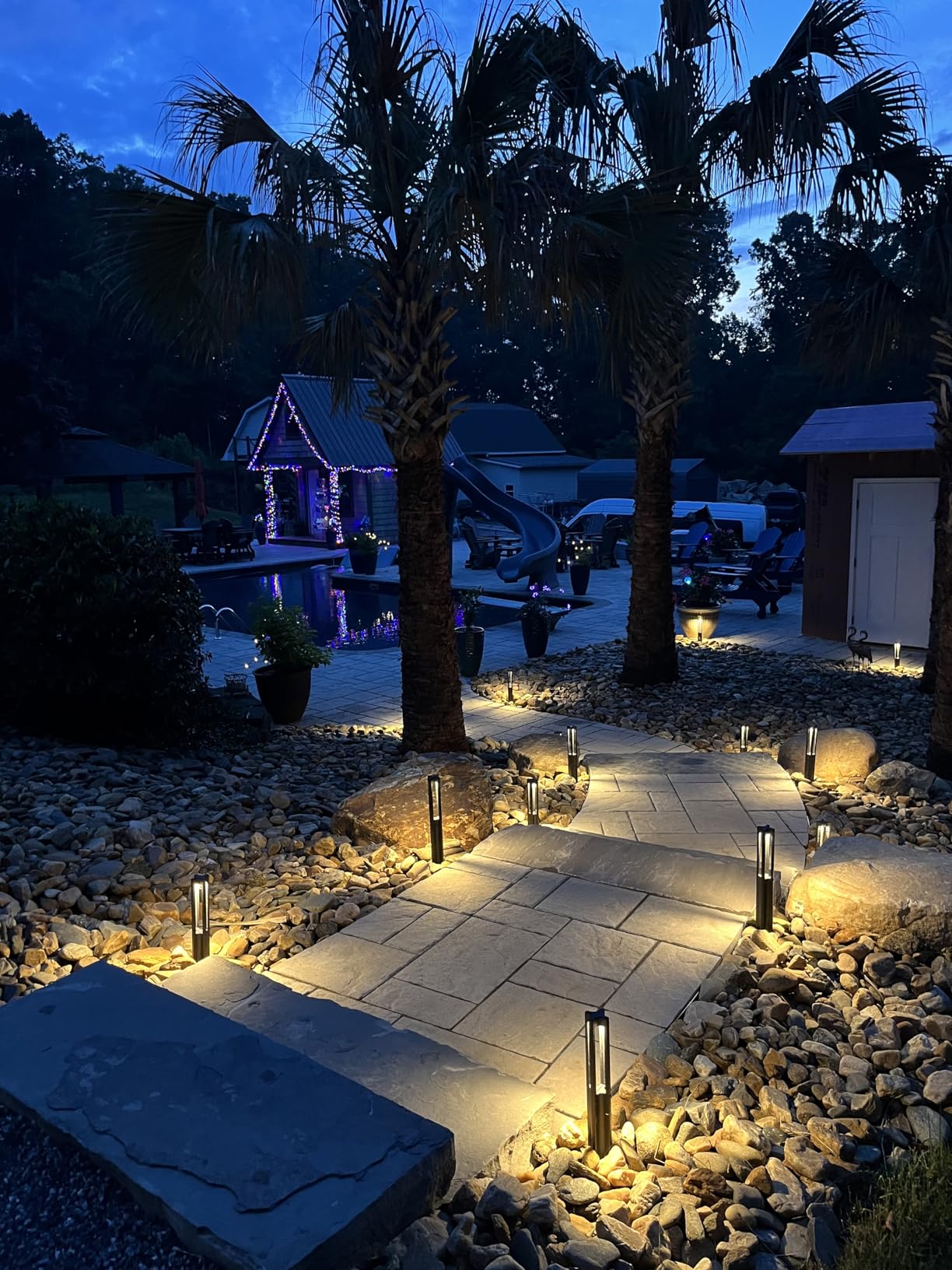 LEONLITE 12-Pack 3W LED Low Voltage Path Lights Aluminum 3000K Black | Landscape Pathway Lights, Outdoor Landscape Lighting for Driveway, Garden, 12-24V AC/DC, ETL, IP65 Waterproof, Warm White customer photo 1