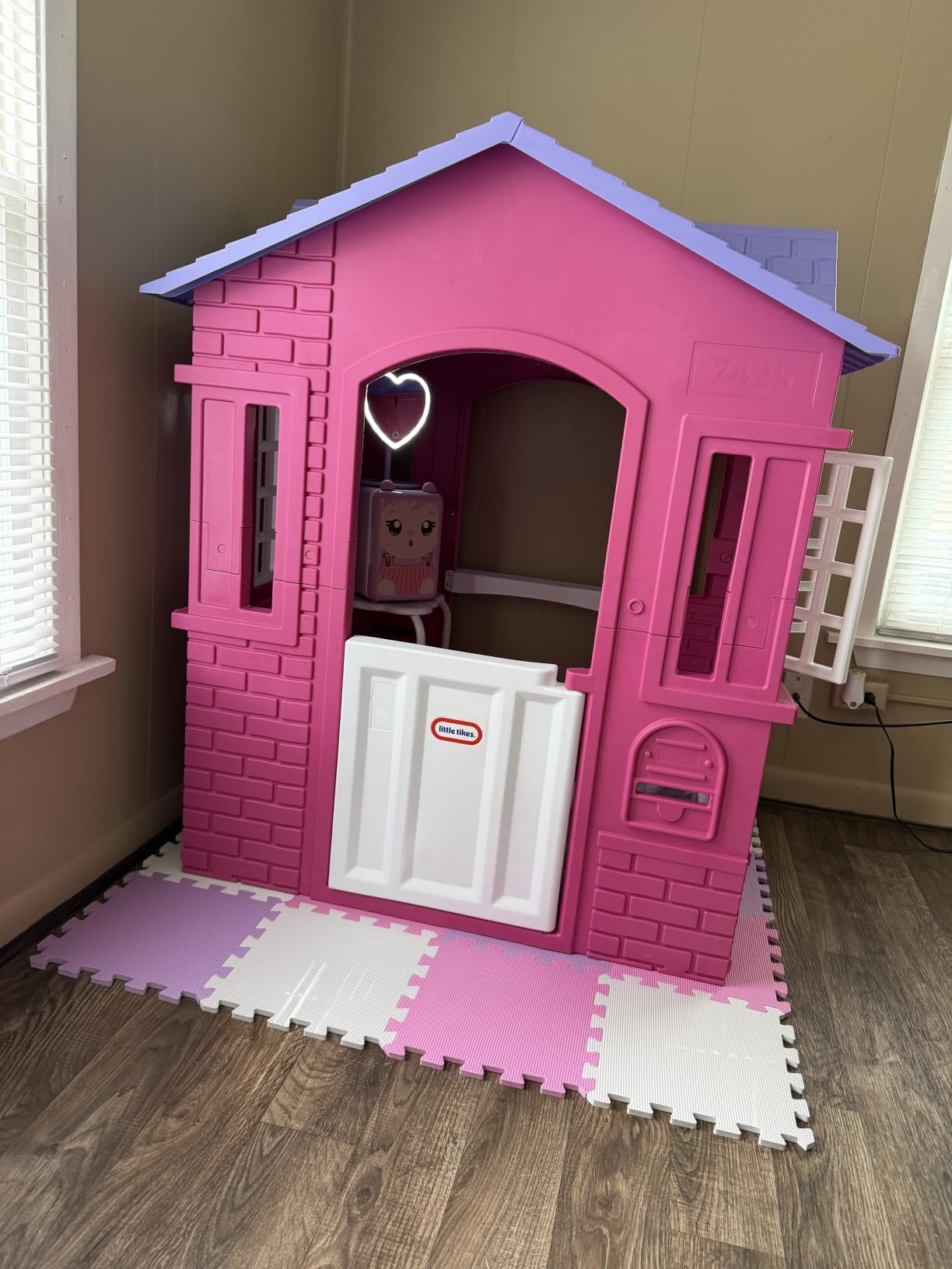 Little Tikes Cape Cottage Playhouse with Working Door, Windows, and Shutters - Tan, Toddlers Ages 2+ Years customer photo 2
