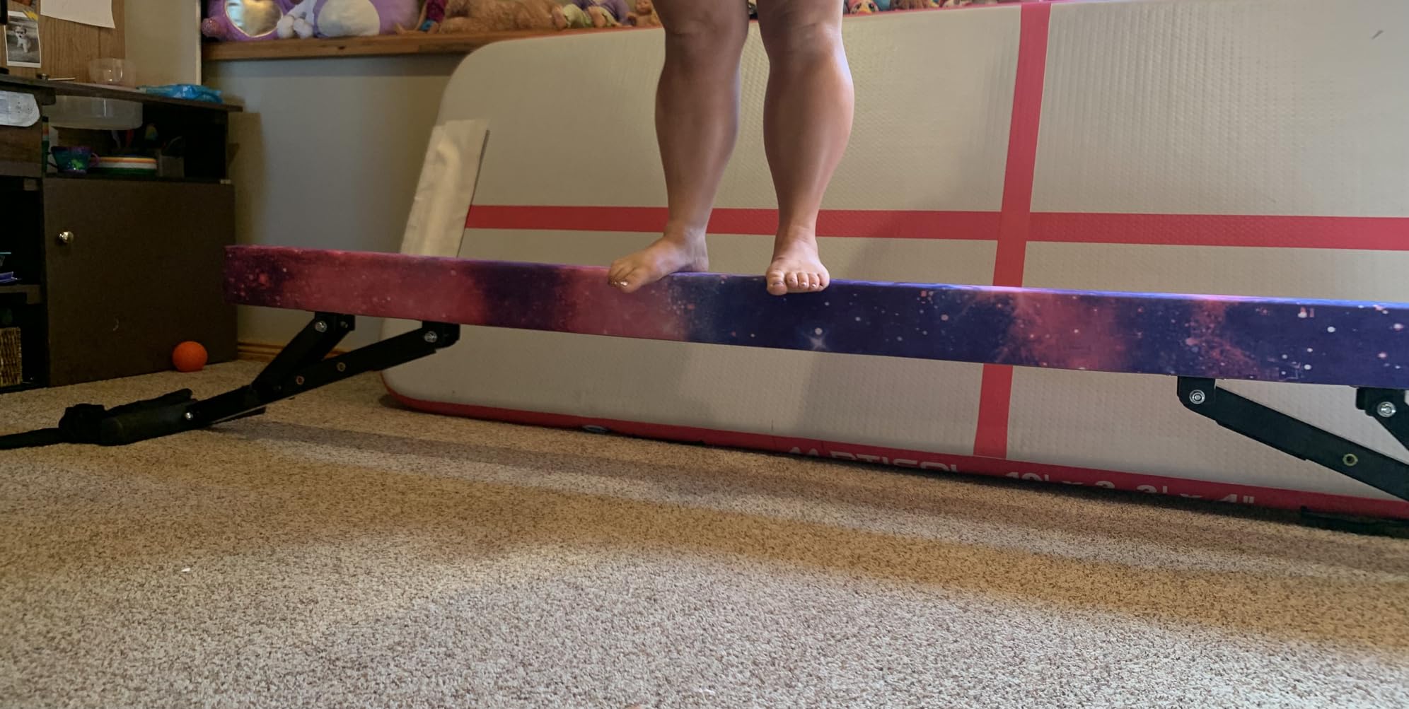 Marfual Adjustable 8FT Gymnastic Balance Beam with Adjustable Height for All Skill Levels customer photo 1