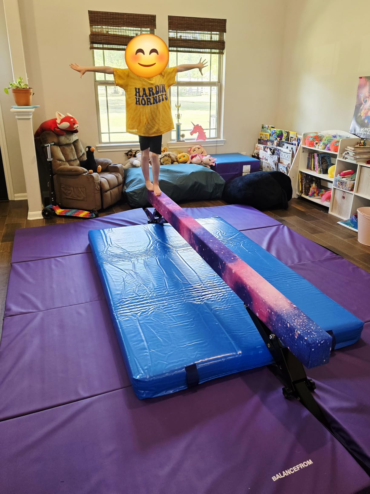 Marfual Adjustable 8FT Gymnastic Balance Beam with Adjustable Height for All Skill Levels customer photo 2