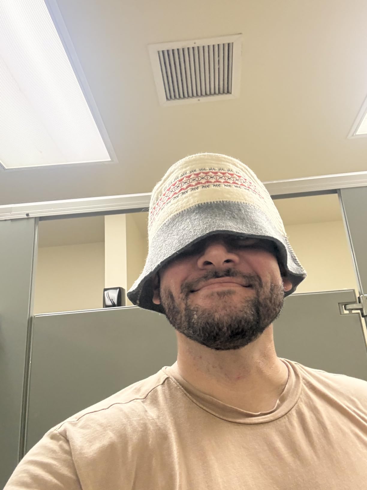 Sauna Hat Viking Banya Hat for Men - Finnish Ukraine Mens Sauna Hat for Women and Men Gray customer photo 1