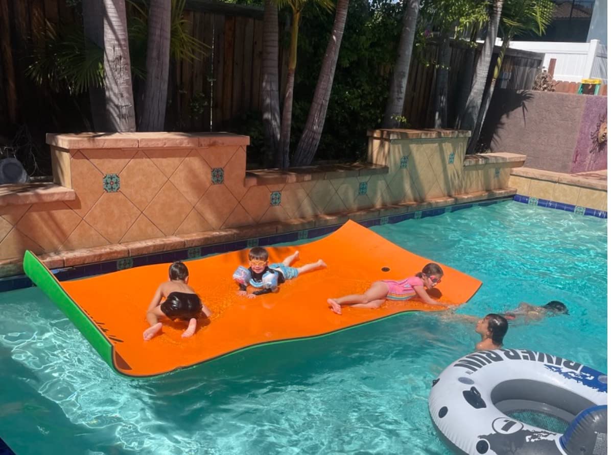 Premium Made in USA Lily Pad Floating Mat, 9x6 12x6 18x6 ft - Foam Floating Water Mat for Lake customer photo 1