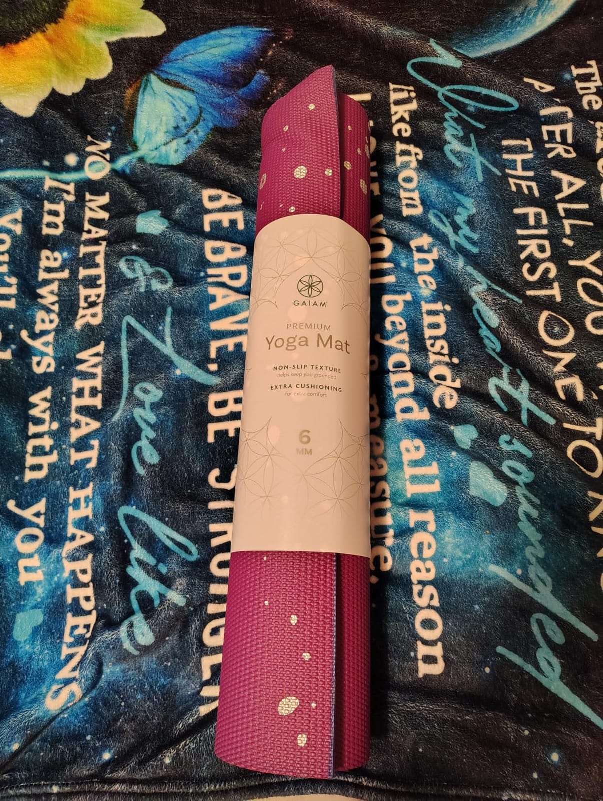 Gaiam Premium Yoga Mat, 6mm Thick Print Mat | Cushioned Support for Yoga, Pilates & Floor Workouts customer photo 2