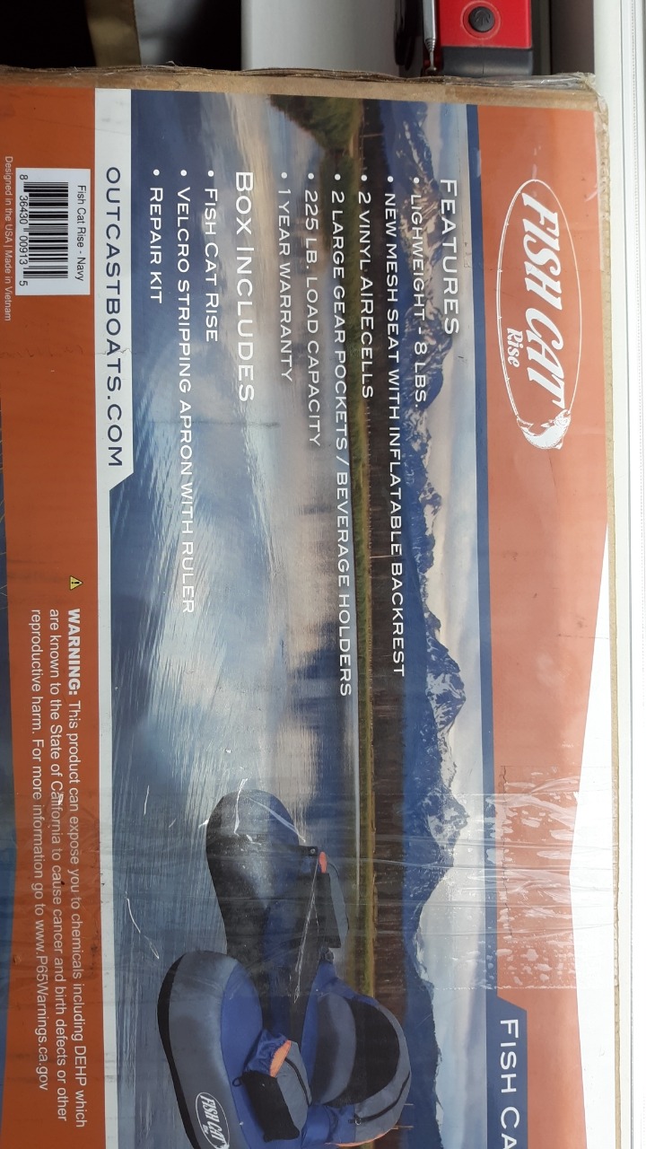 Outcast Fish Cat Rise Inflatable Fishing Float Tube - Navy customer photo 2